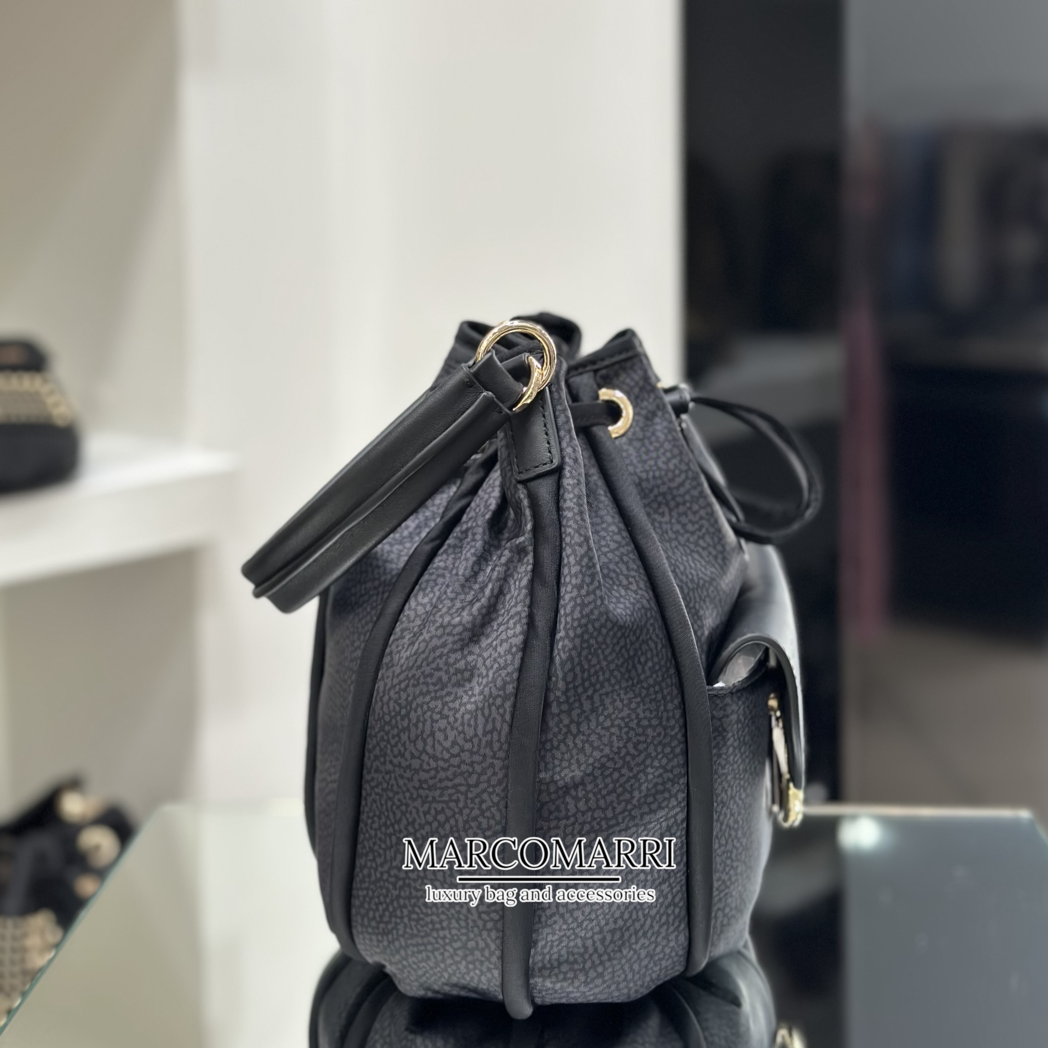 Borbonese Secchiello con tasca black - immagine 5