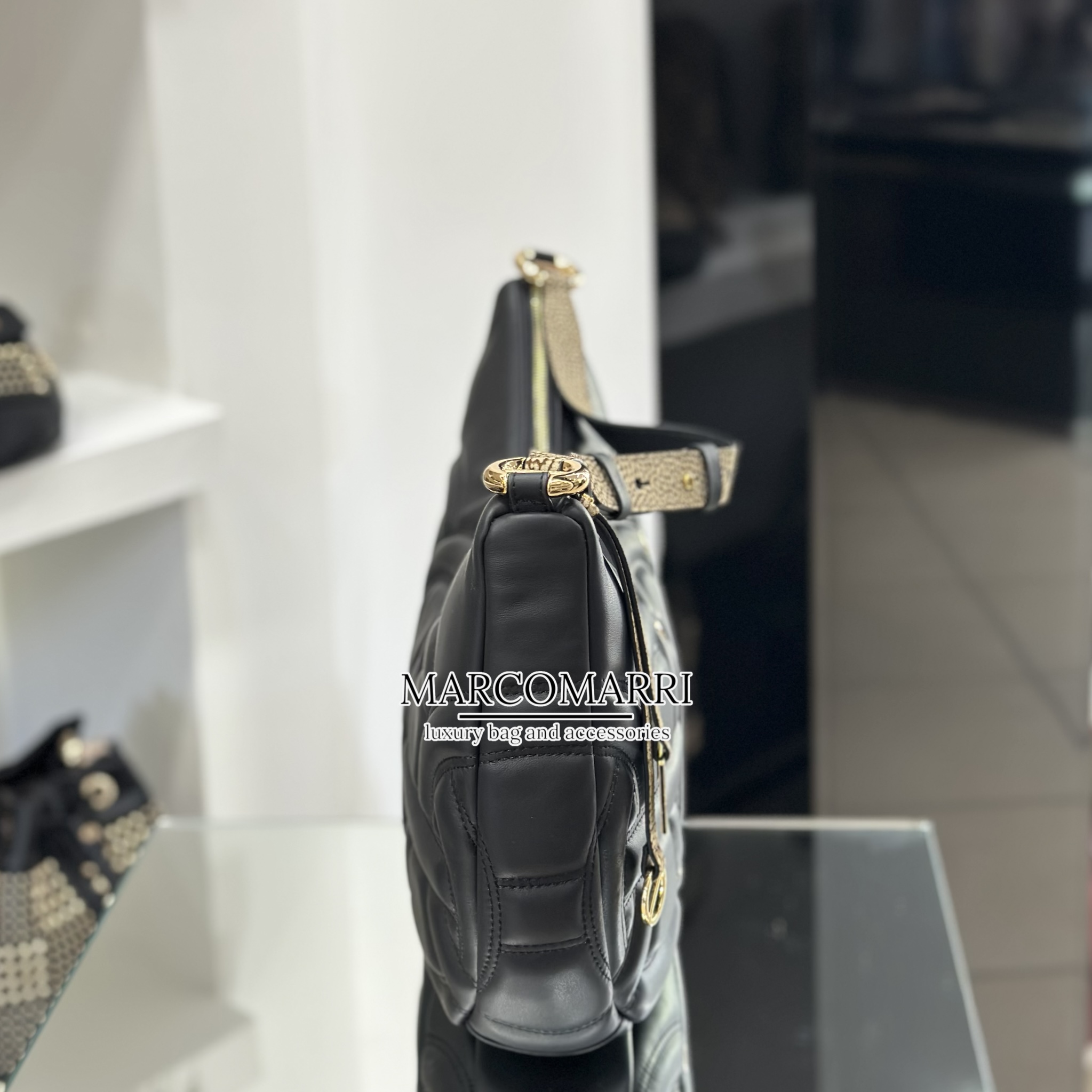 Borbonese Rondo' Borsa a spalla black - immagine 4