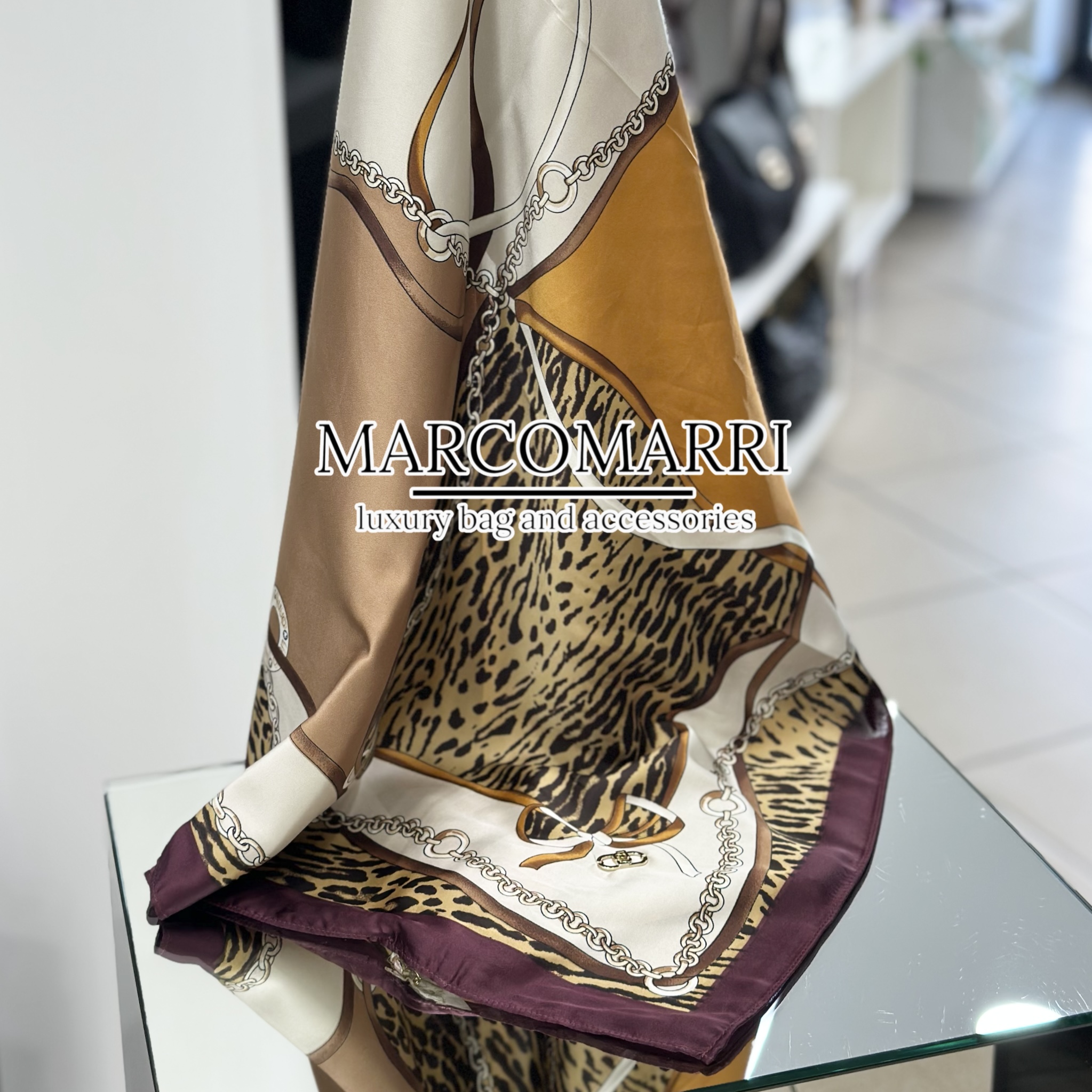 Liu Jo Foulard mix print ribbon naturale - immagine 4