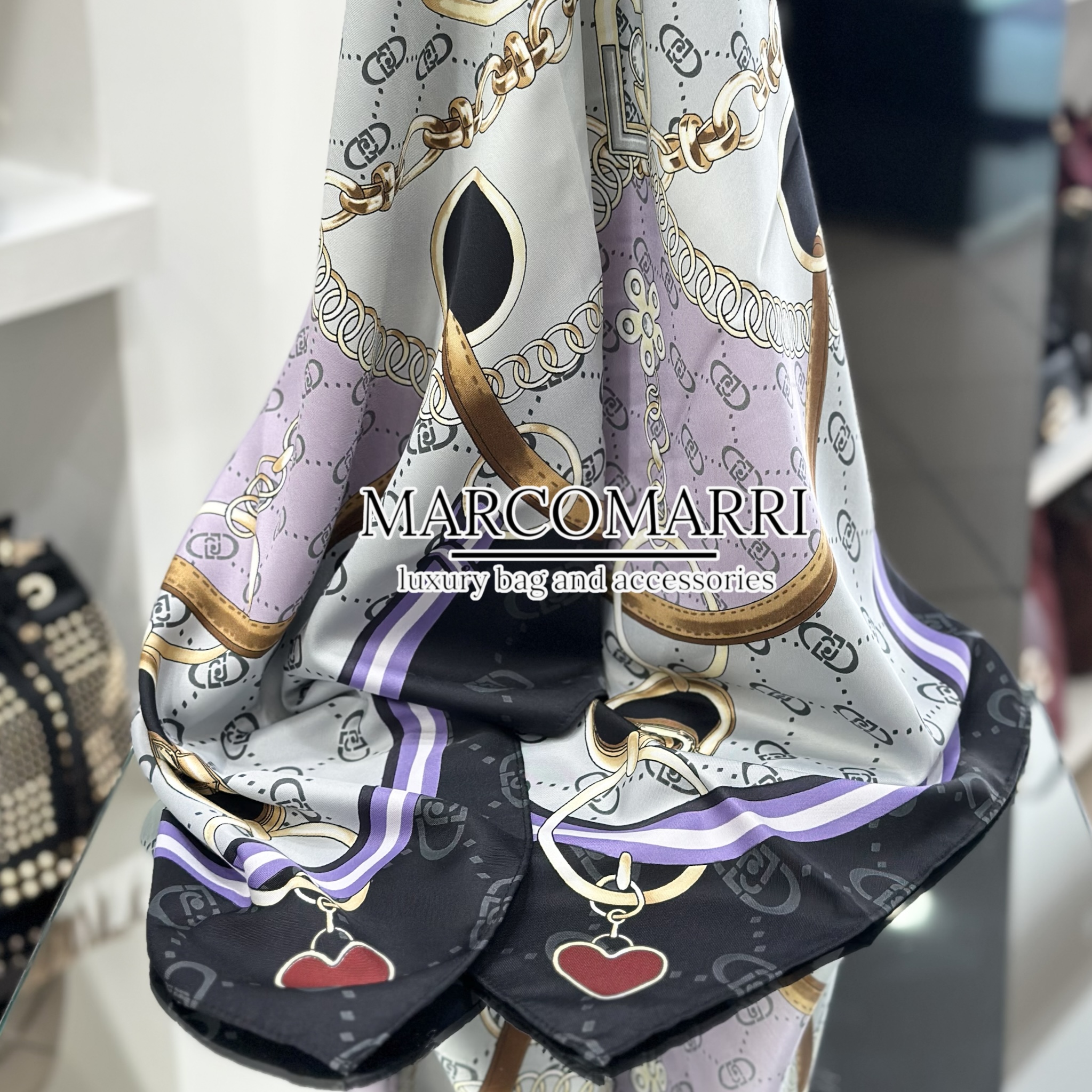 Liu Jo Foulard flower metalware black - immagine 3