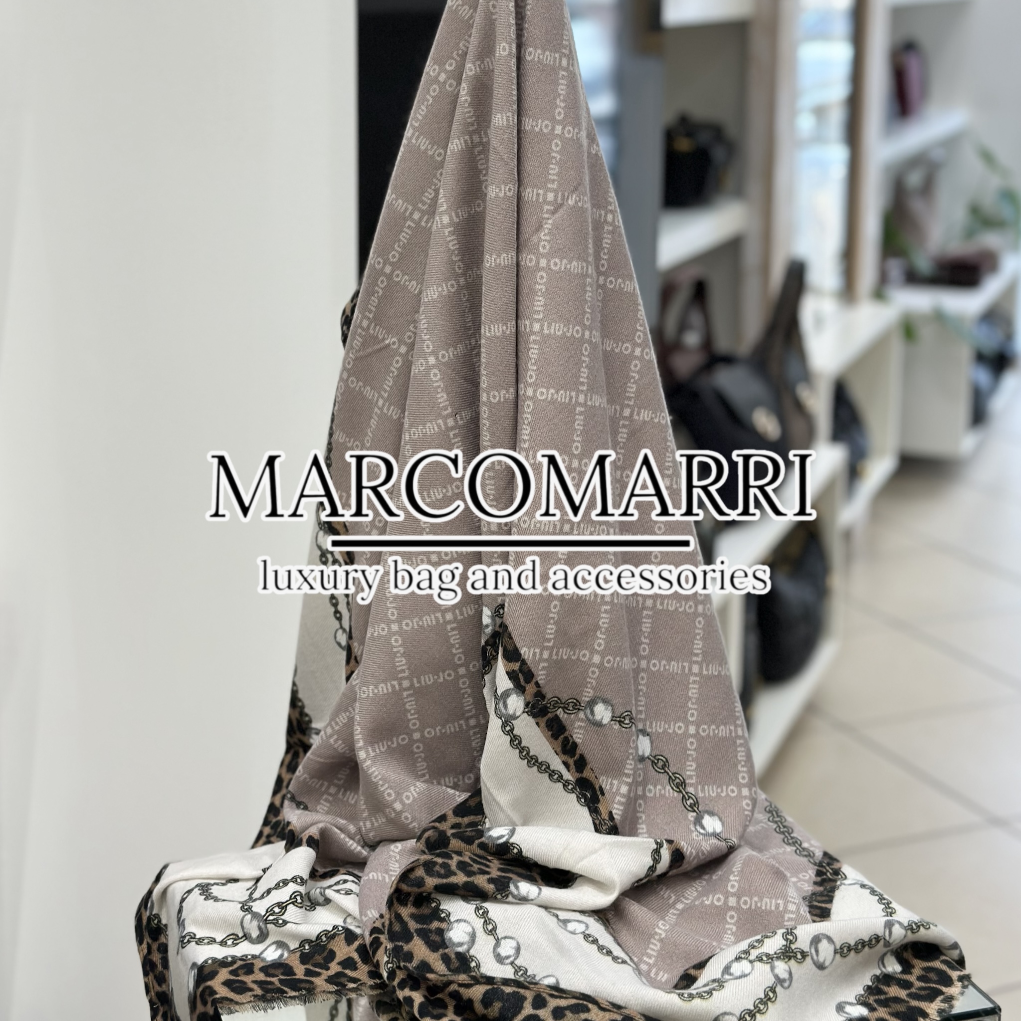 Sciarpa pearls animal naturale - immagine 3