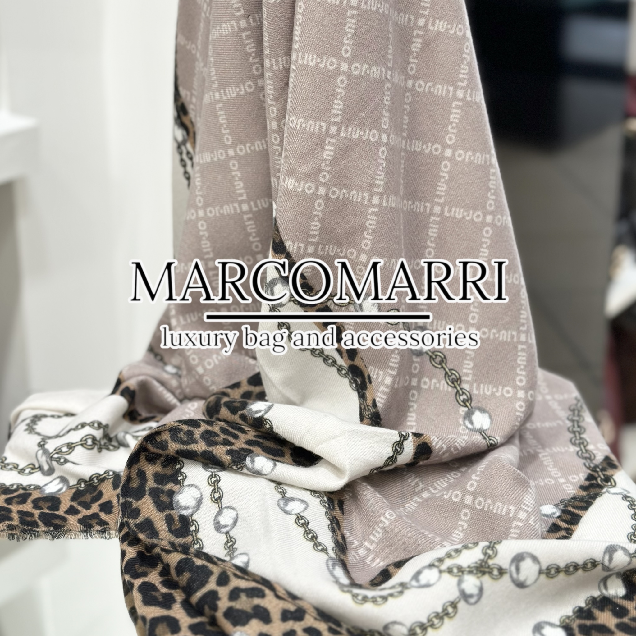 Sciarpa pearls animal naturale - immagine 4