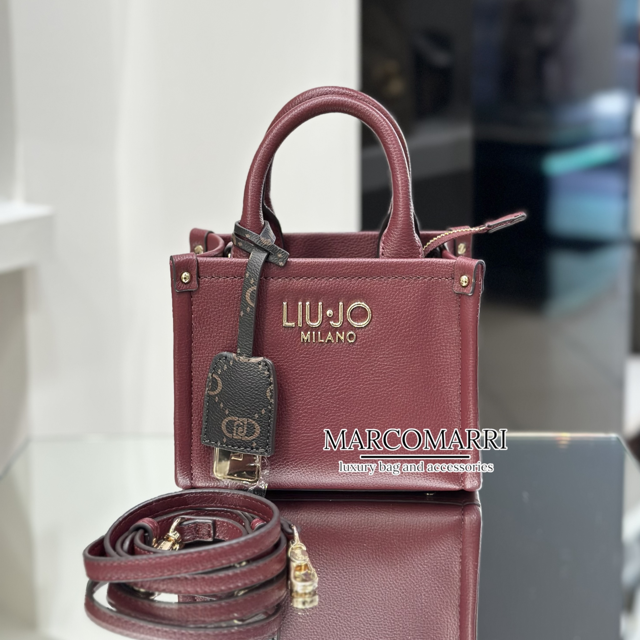Hand bag mini Ridhi bordeaux - immagine 5