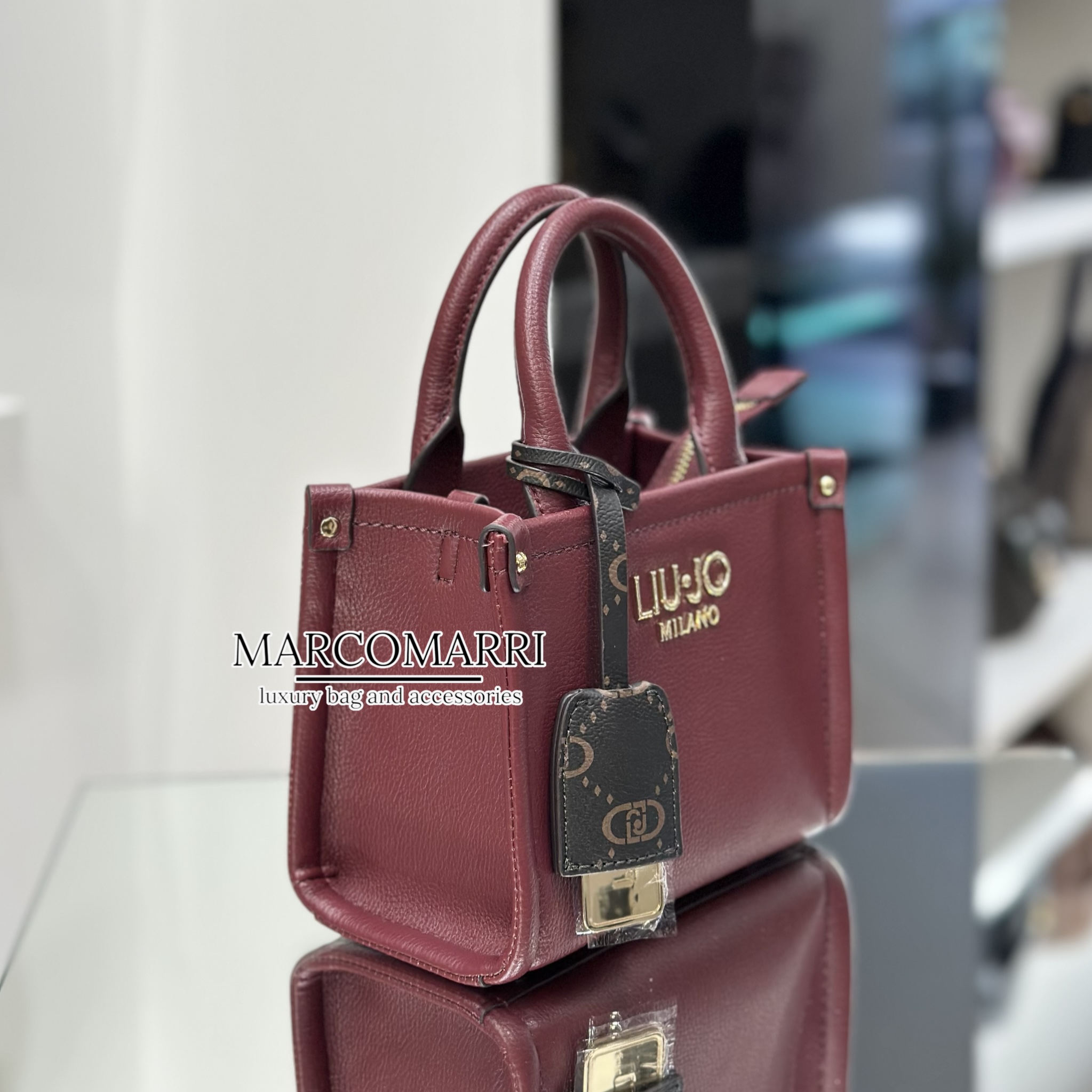 Hand bag mini Ridhi bordeaux - immagine 3