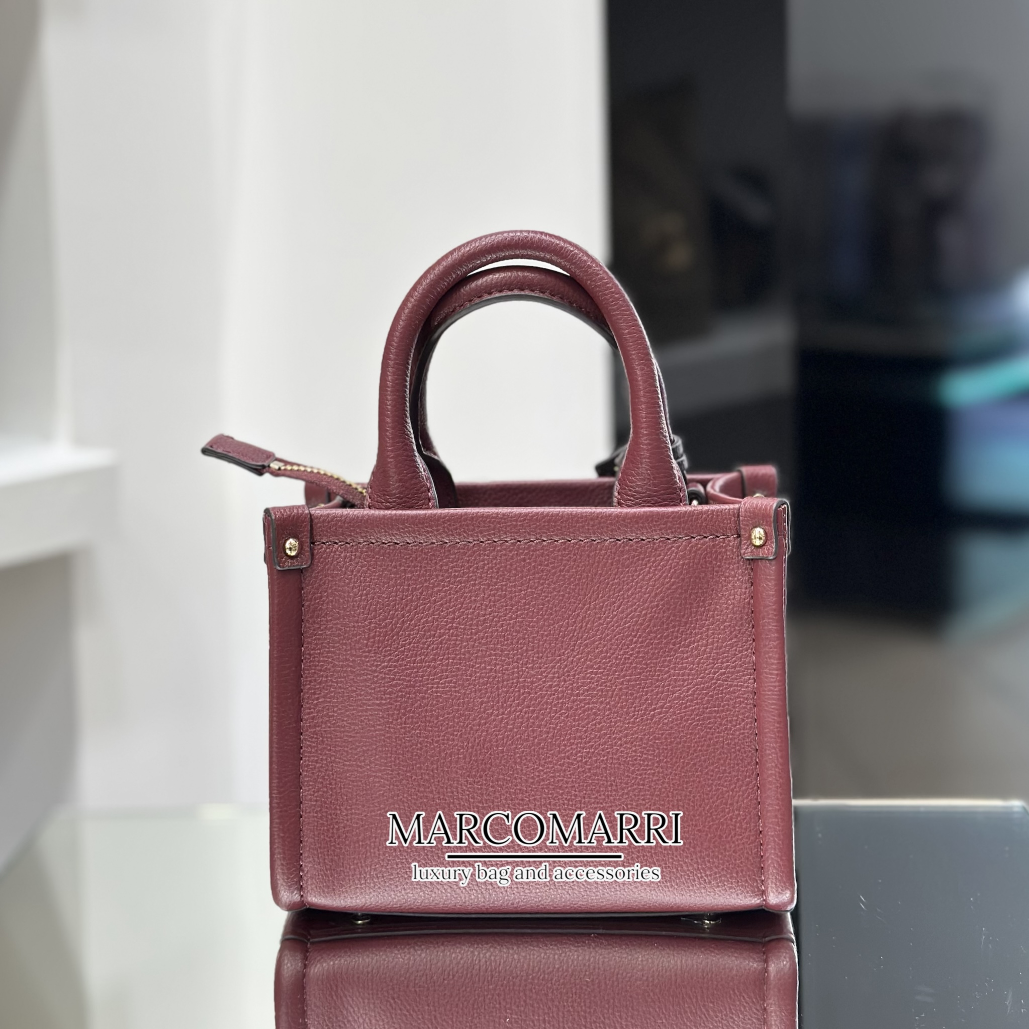 Hand bag mini Ridhi bordeaux - immagine 2