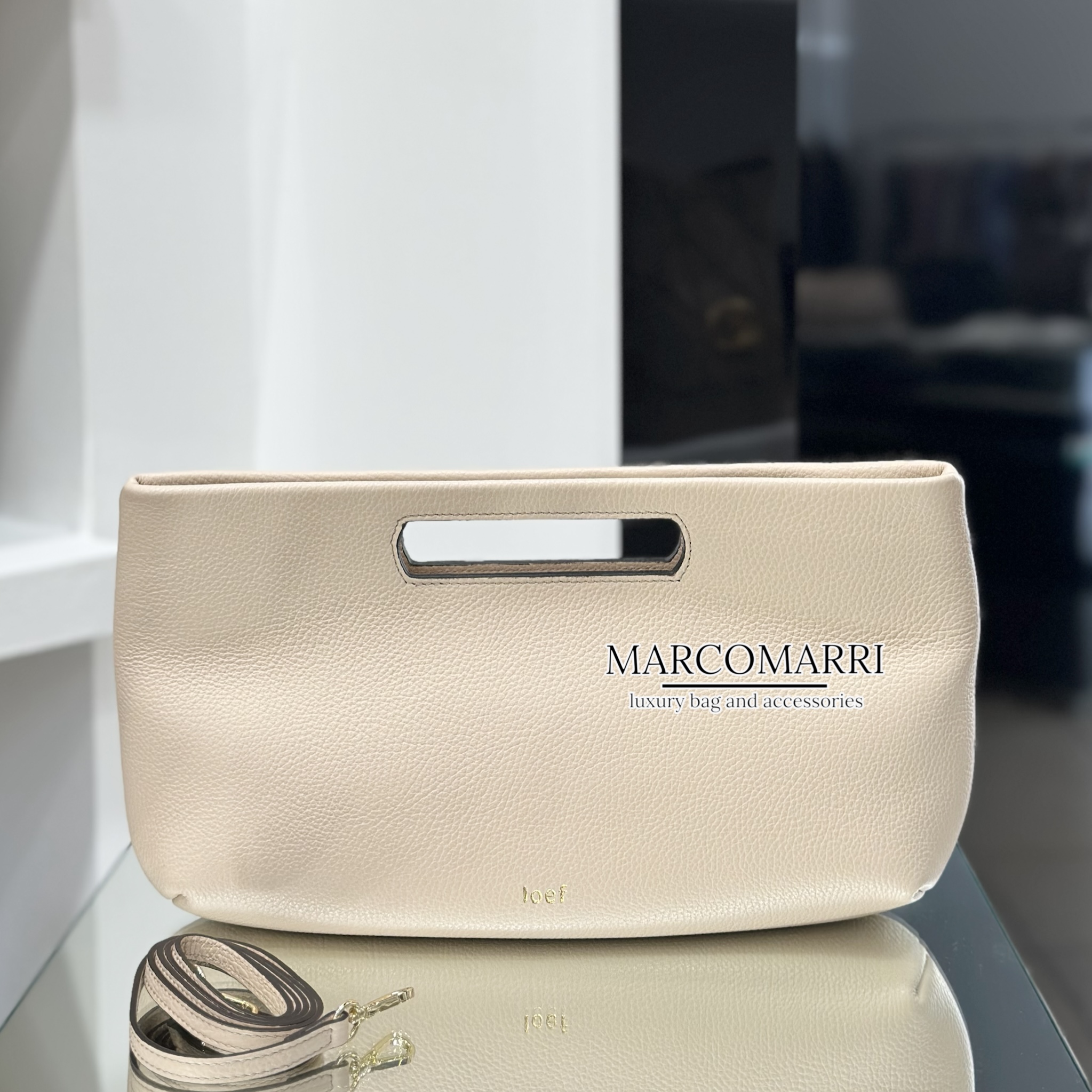 Ioef Dalia Hand Bag in Pelle Beige - immagine 4