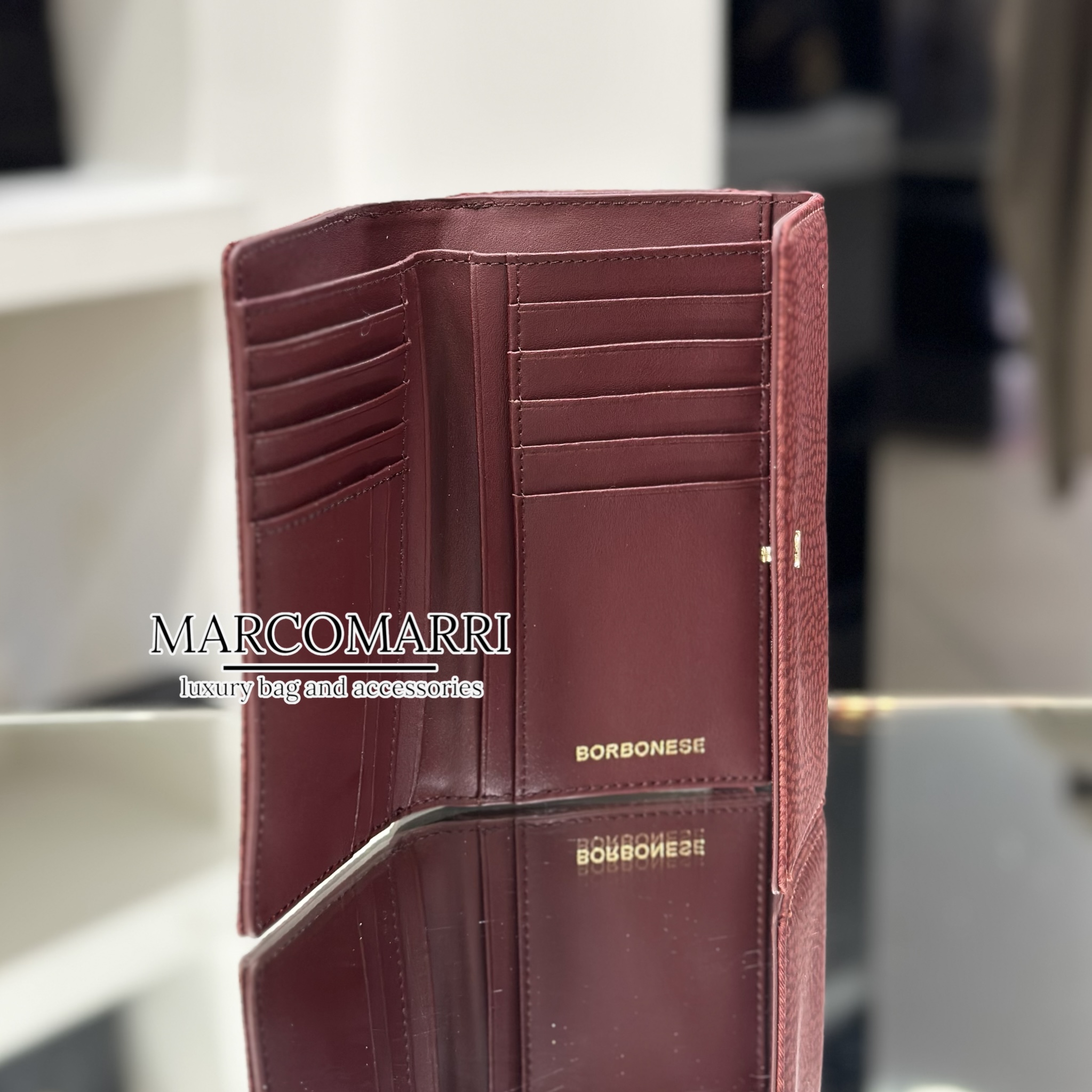 Borbonese Portafoglio Medio Merlot - immagine 2
