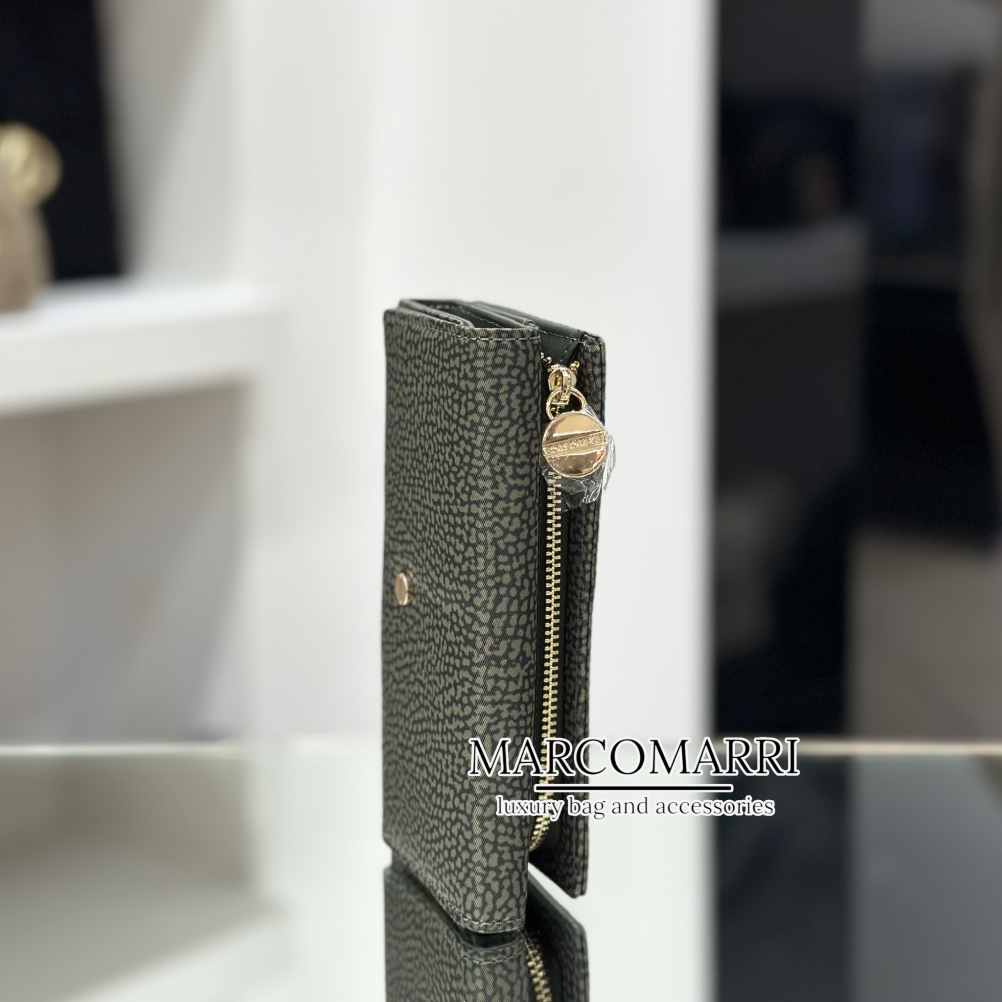 Borbonese Portafoglio Medio Verde Militare - immagine 4