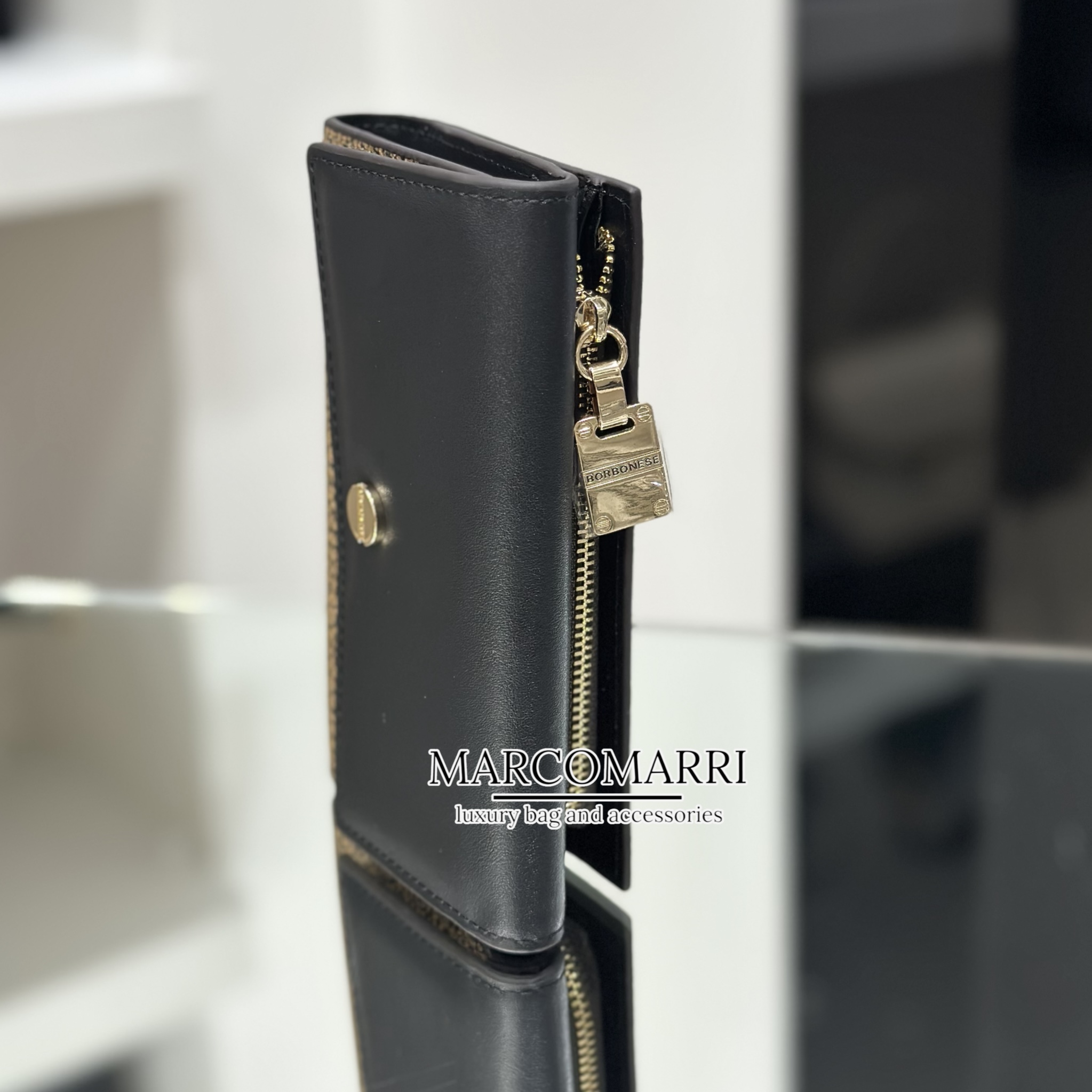 Borbonese Portafoglio Medium Graffiti Op/Black - immagine 5