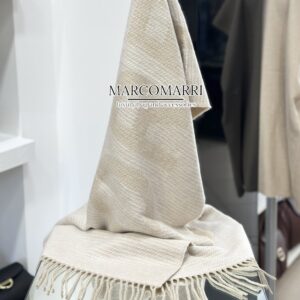 Sciarpa logo Borbonese cream/beige