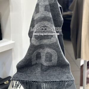 Sciarpa logo Borbonese black/grey