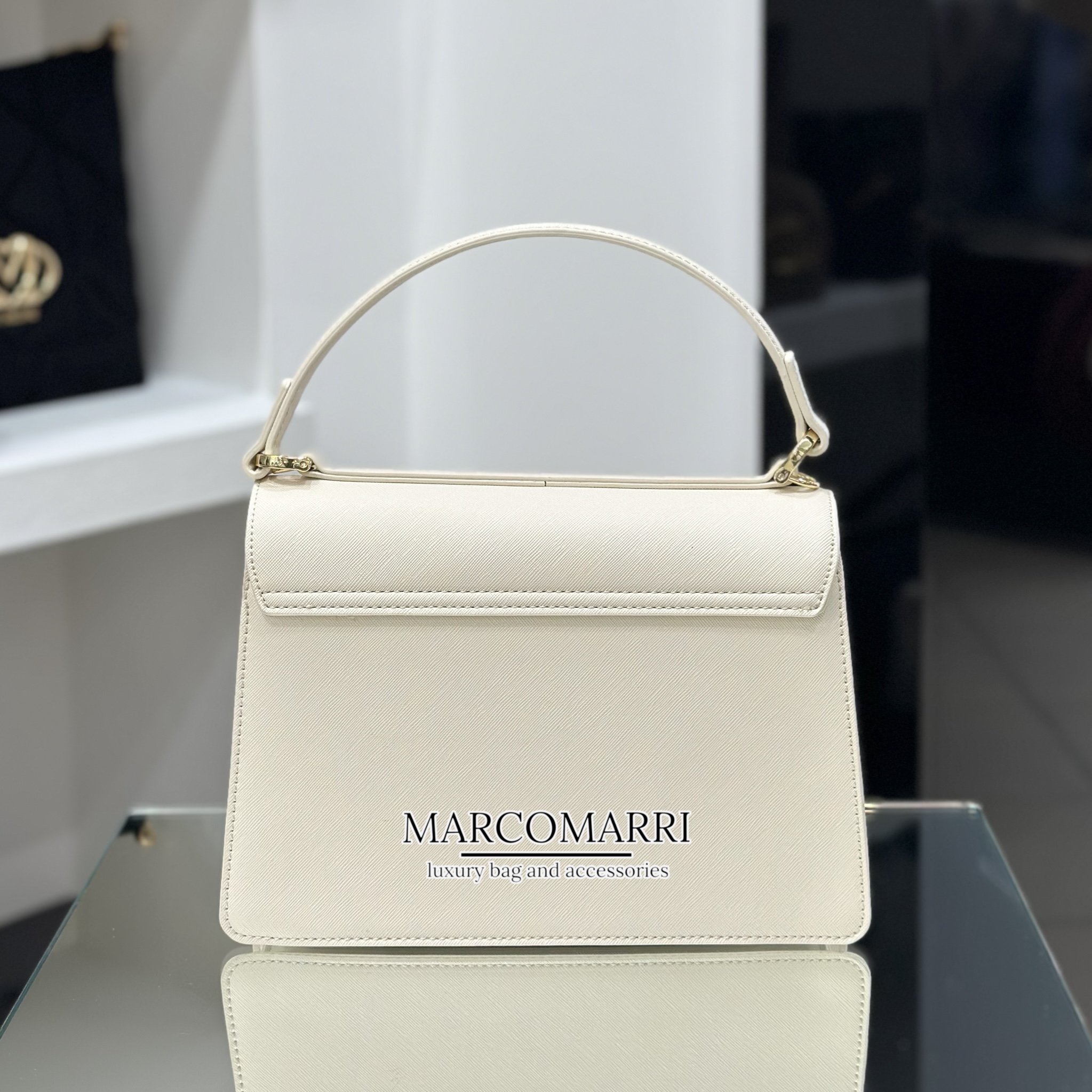 Love Moschino Hand bag saffiano avorio - immagine 5