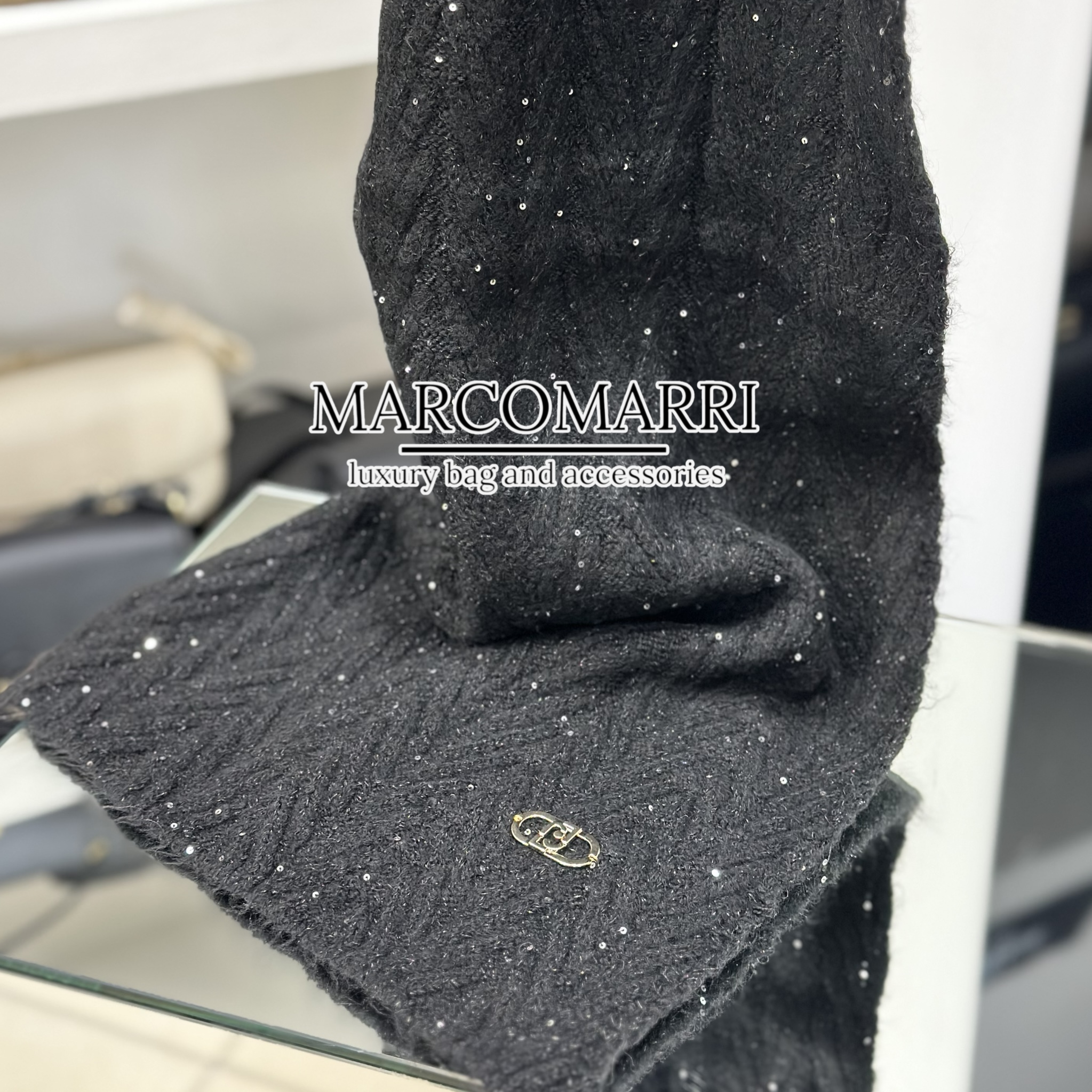 Liu Jo Sciarpa paillettes nera - immagine 5