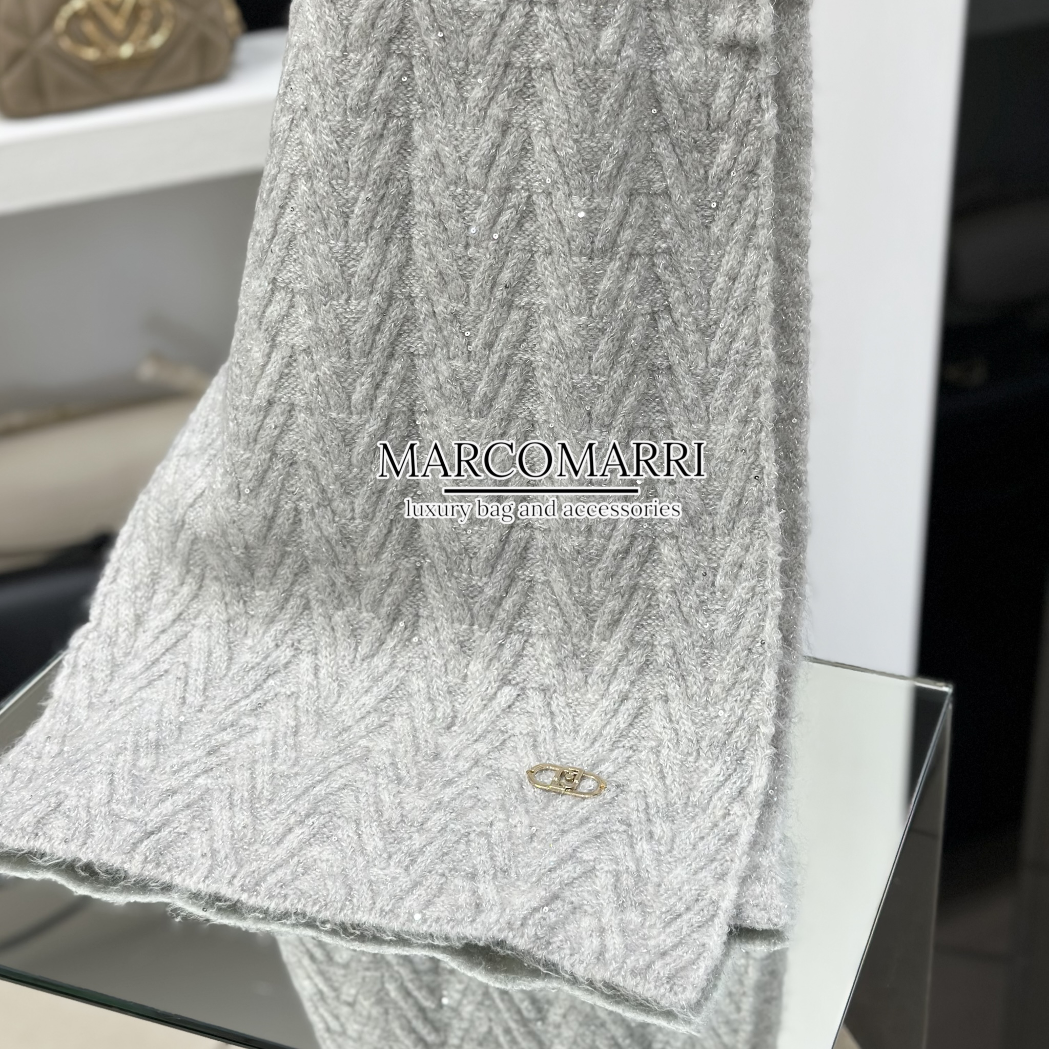 Liu Jo Sciarpa paillettes grigio - immagine 4