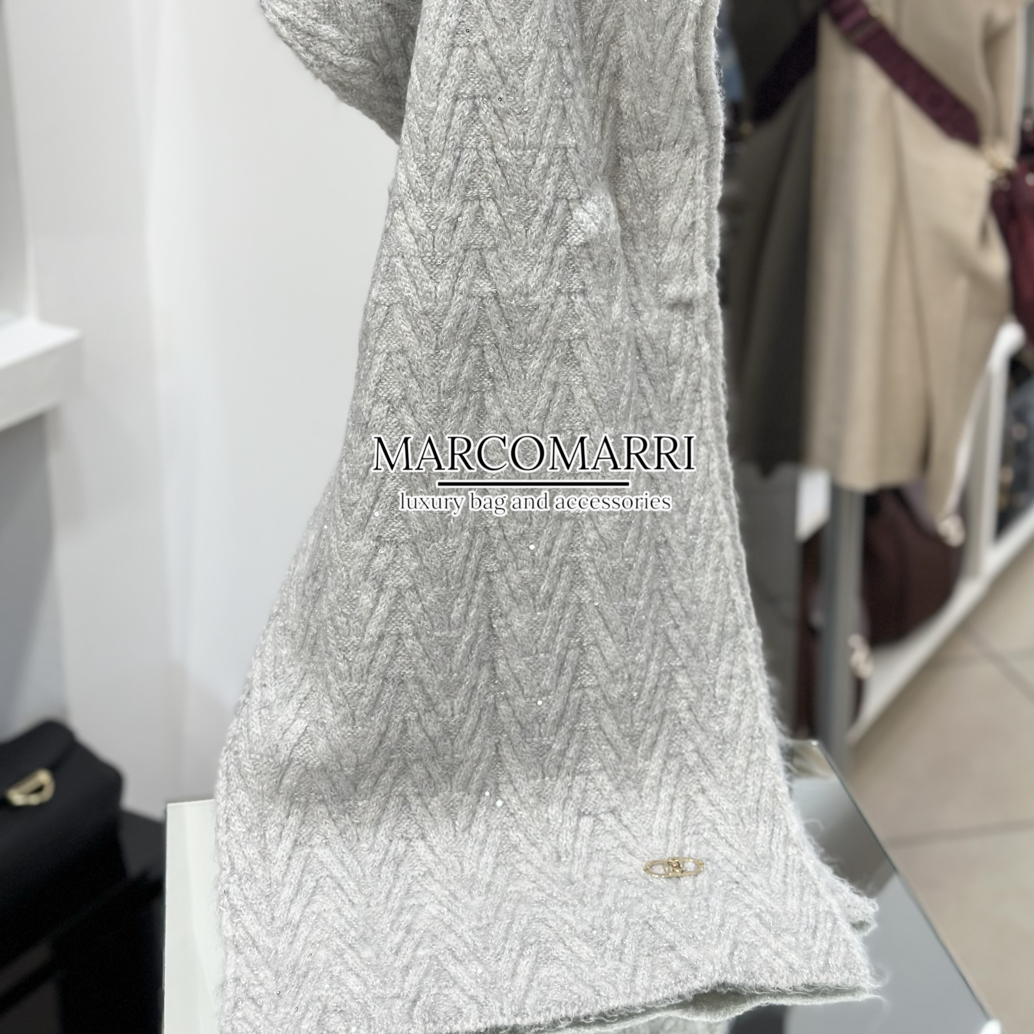 Liu Jo Sciarpa paillettes grigio - immagine 3