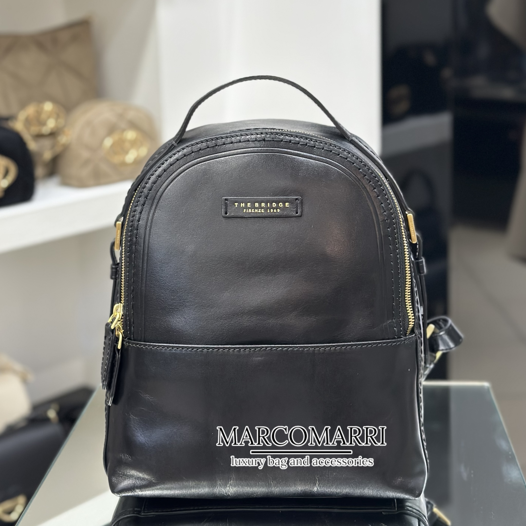 The Bridge Zaino in pelle nero