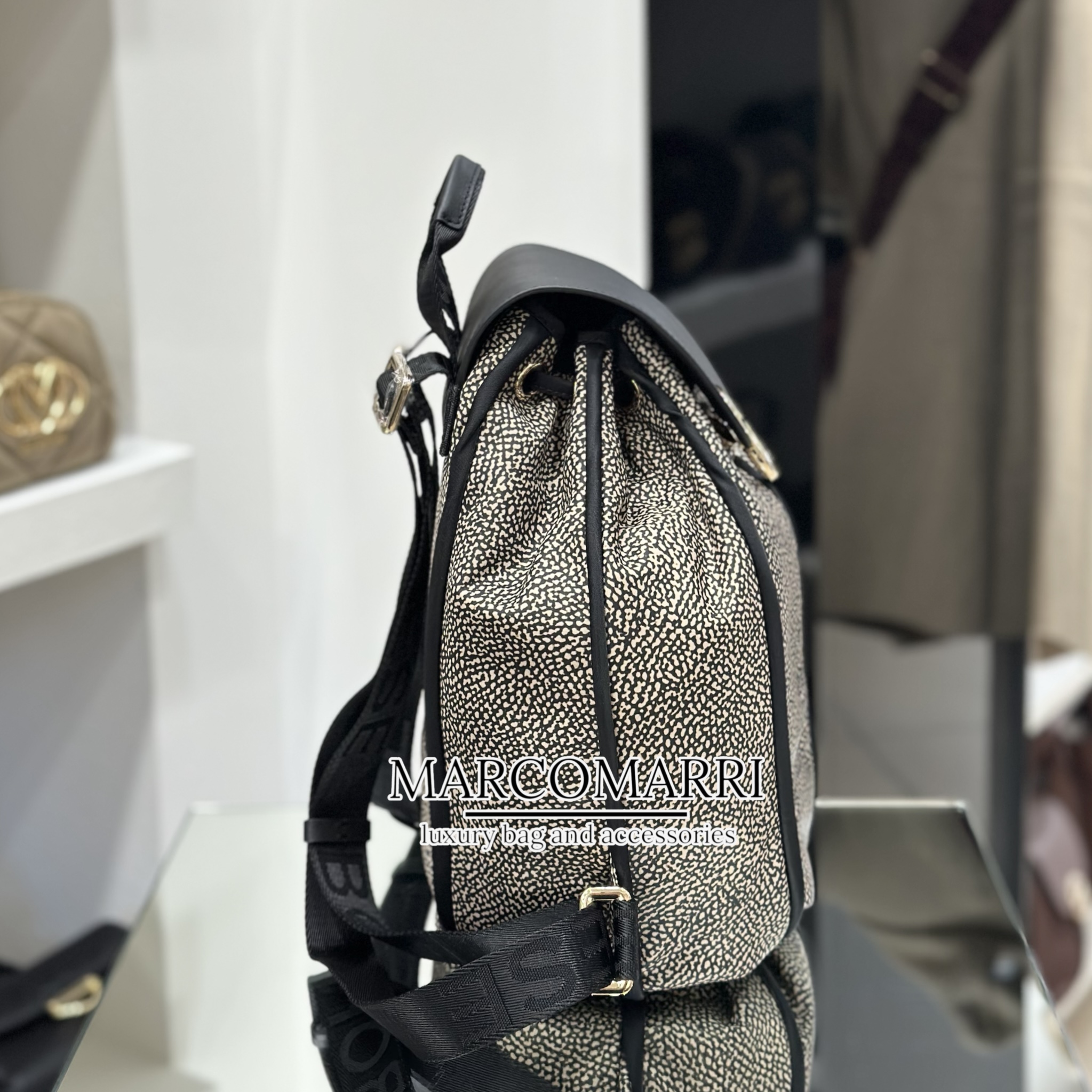 Borbonese Zaino Medio Logo Op - immagine 3