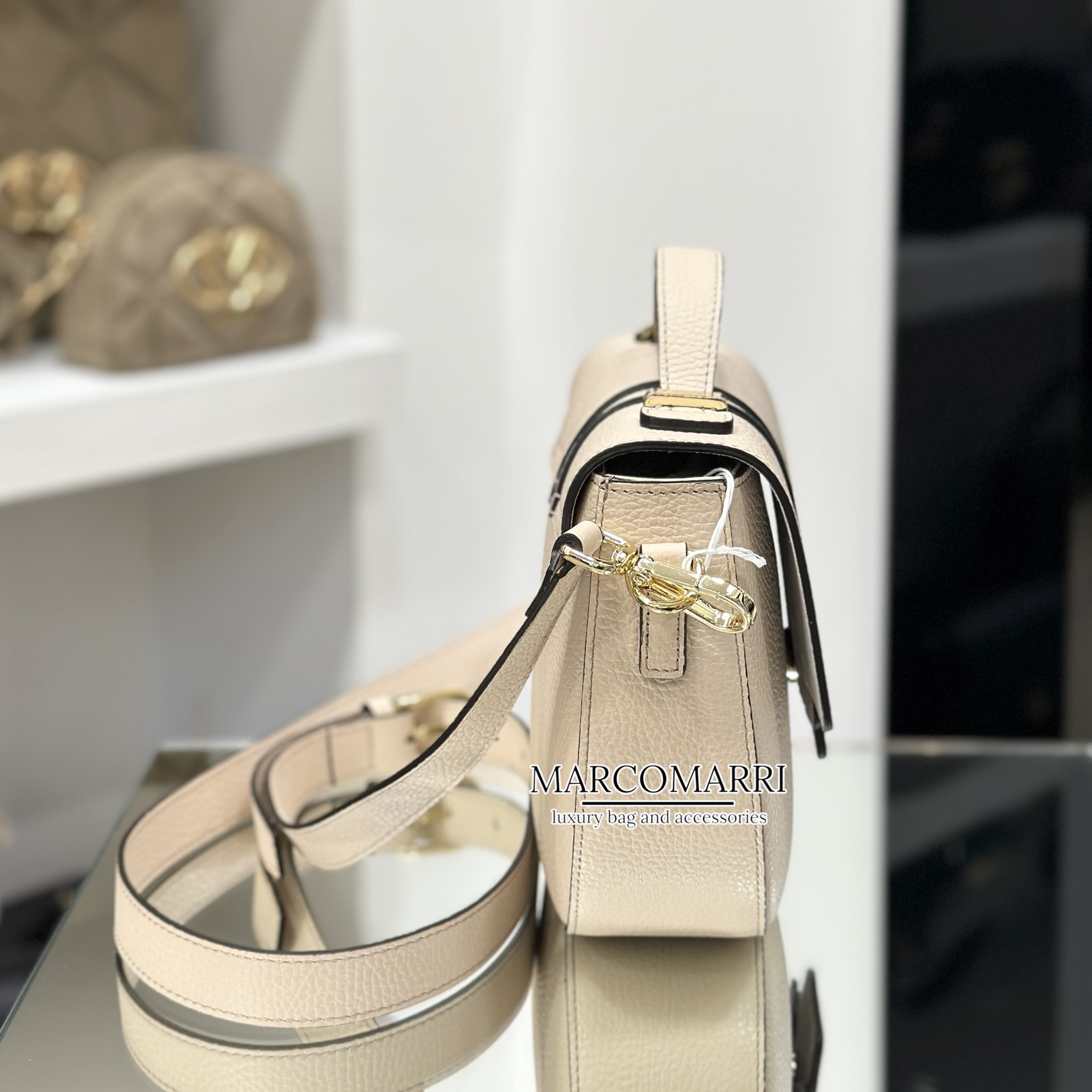 Ioef Kim Tracolla in Pelle Beige - immagine 4