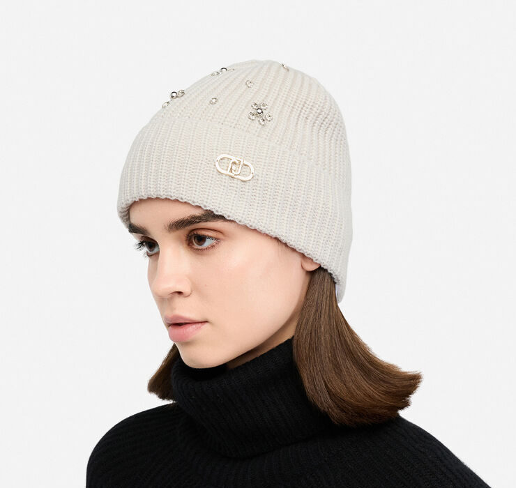 Liu Jo Berretto con strass e perle grey - immagine 2