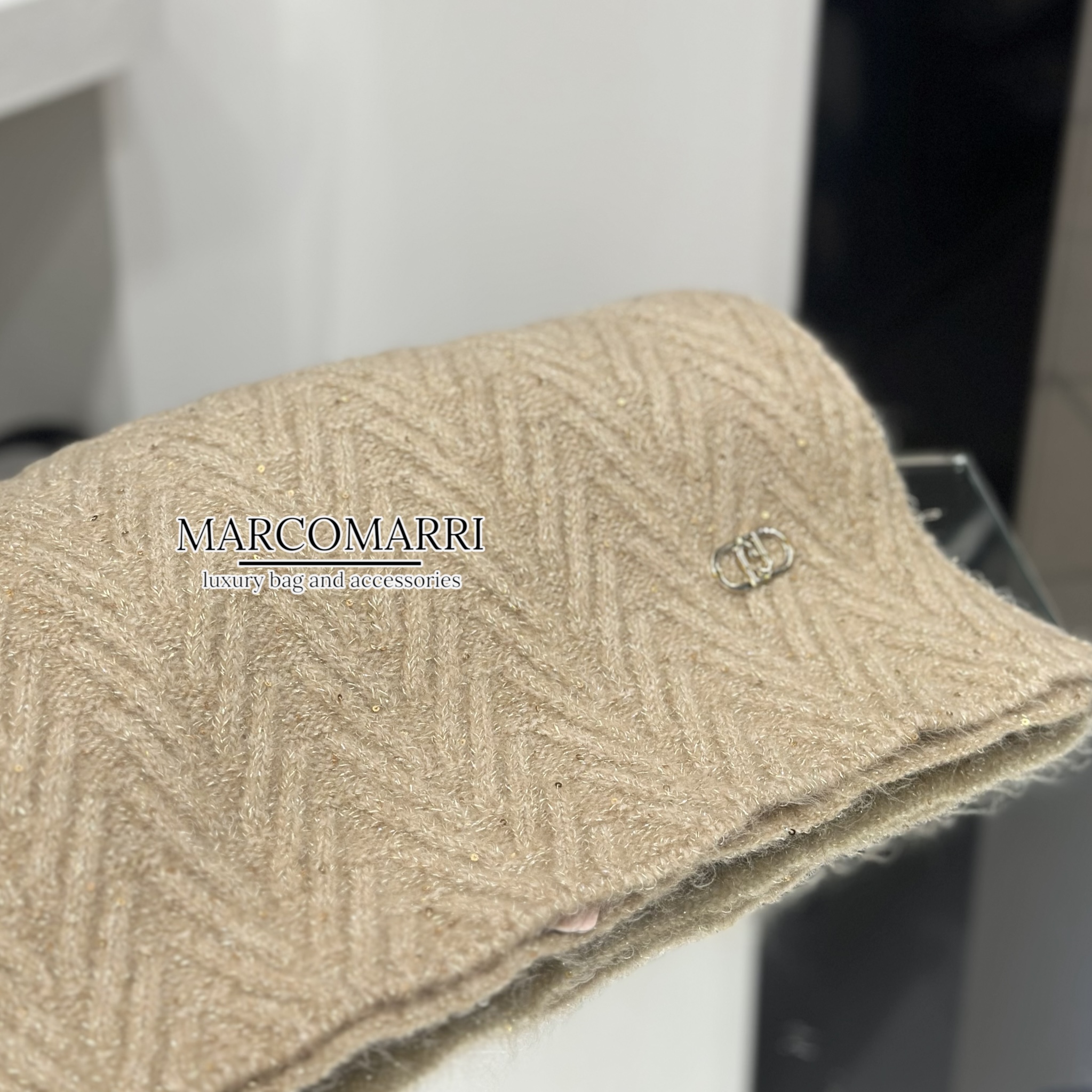 Liu Jo Sciarpa in lana filo paillettes naturale - immagine 4