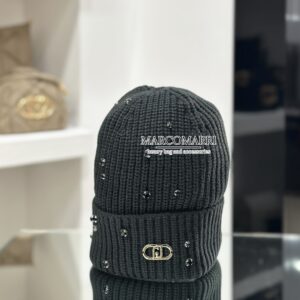 Liu Jo Berretto con strass e perle nero