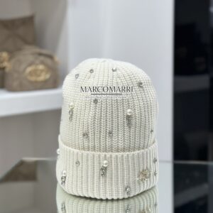 Liu Jo Berretto con strass e perle panna