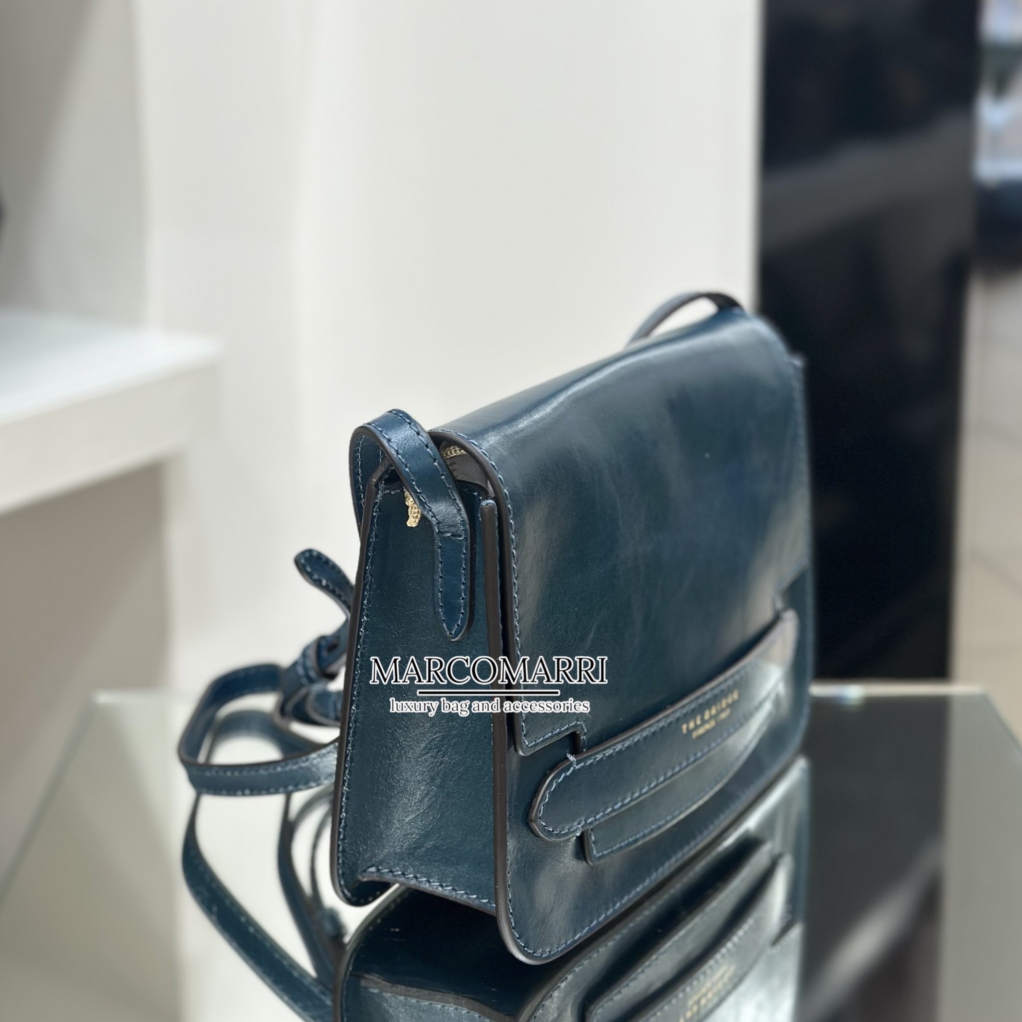 Tracolla Lucrezia medium petrolio - immagine 2