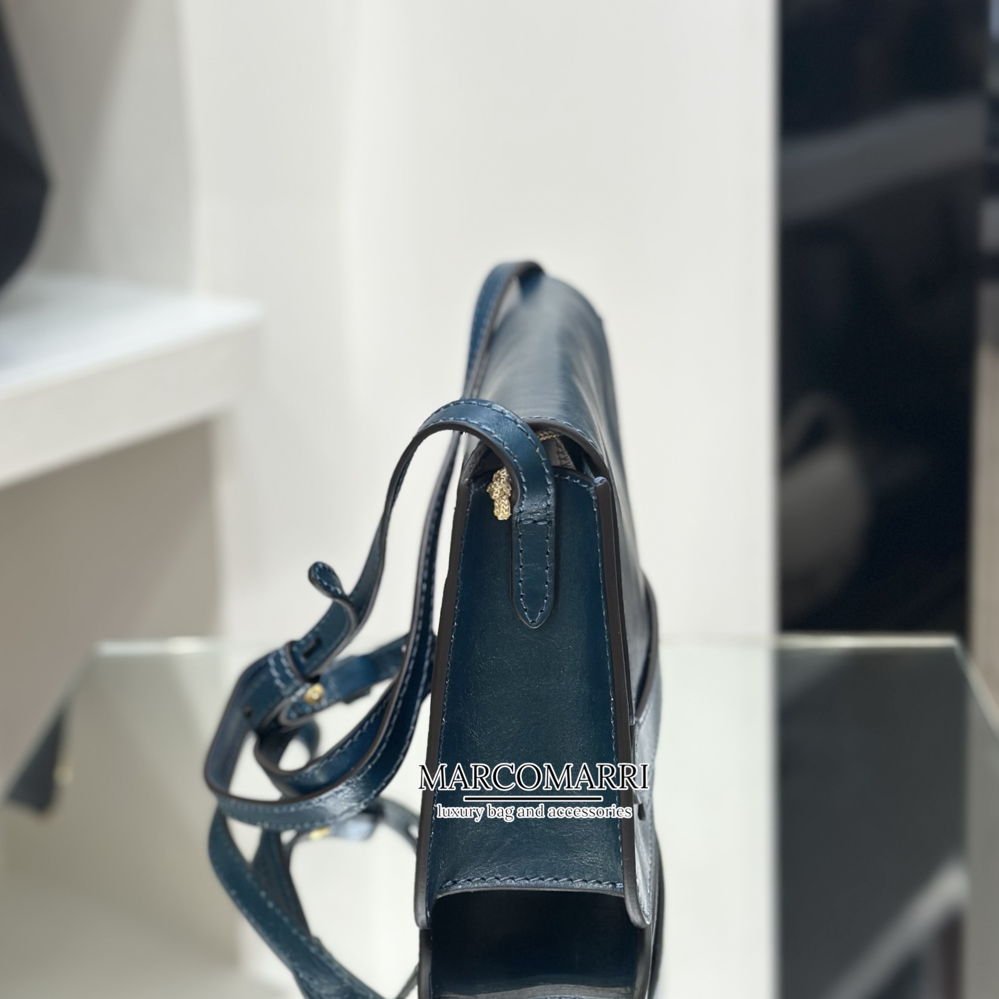 Tracolla Lucrezia medium petrolio - immagine 3