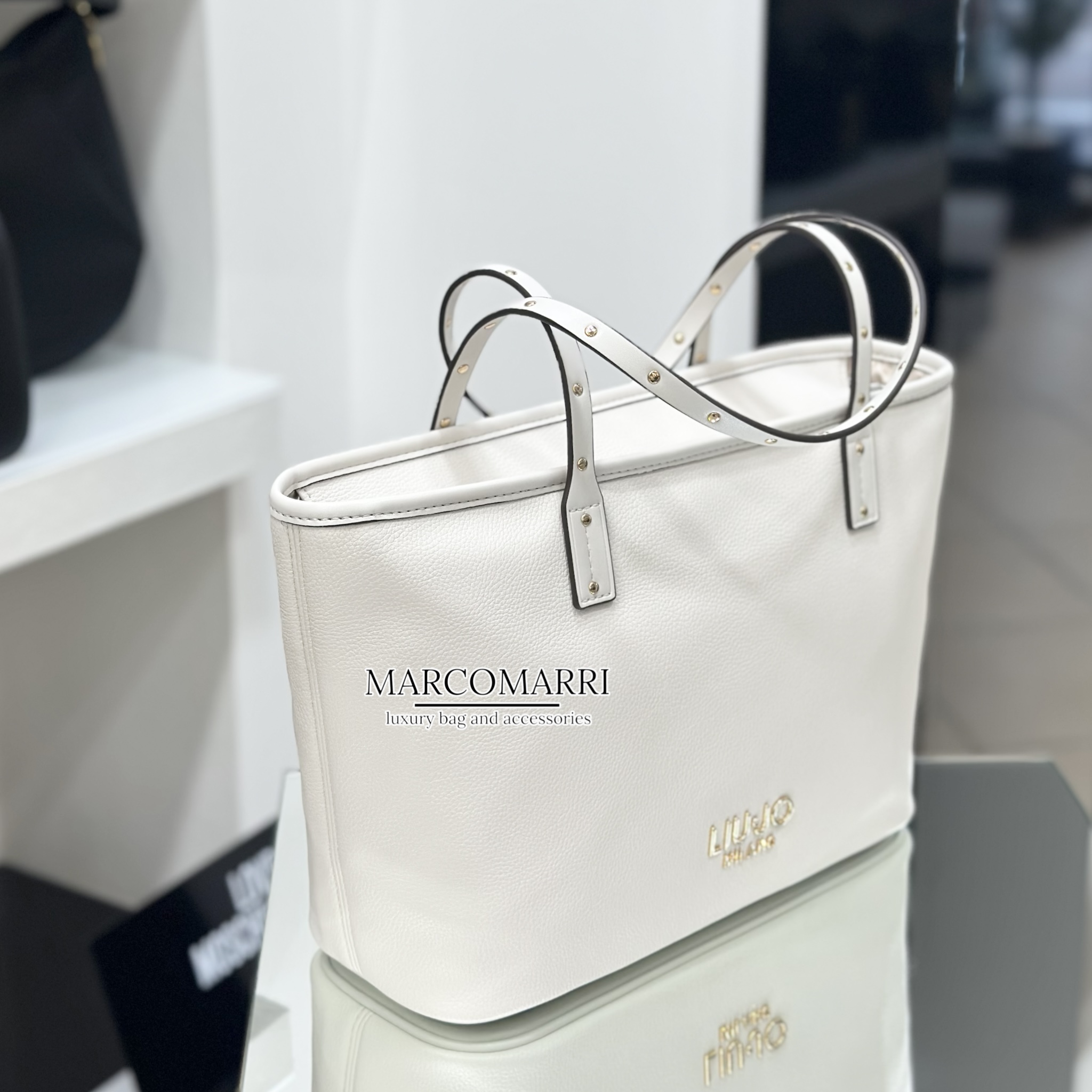 Liu Jo Shopping bag Evrim Media cream - immagine 2