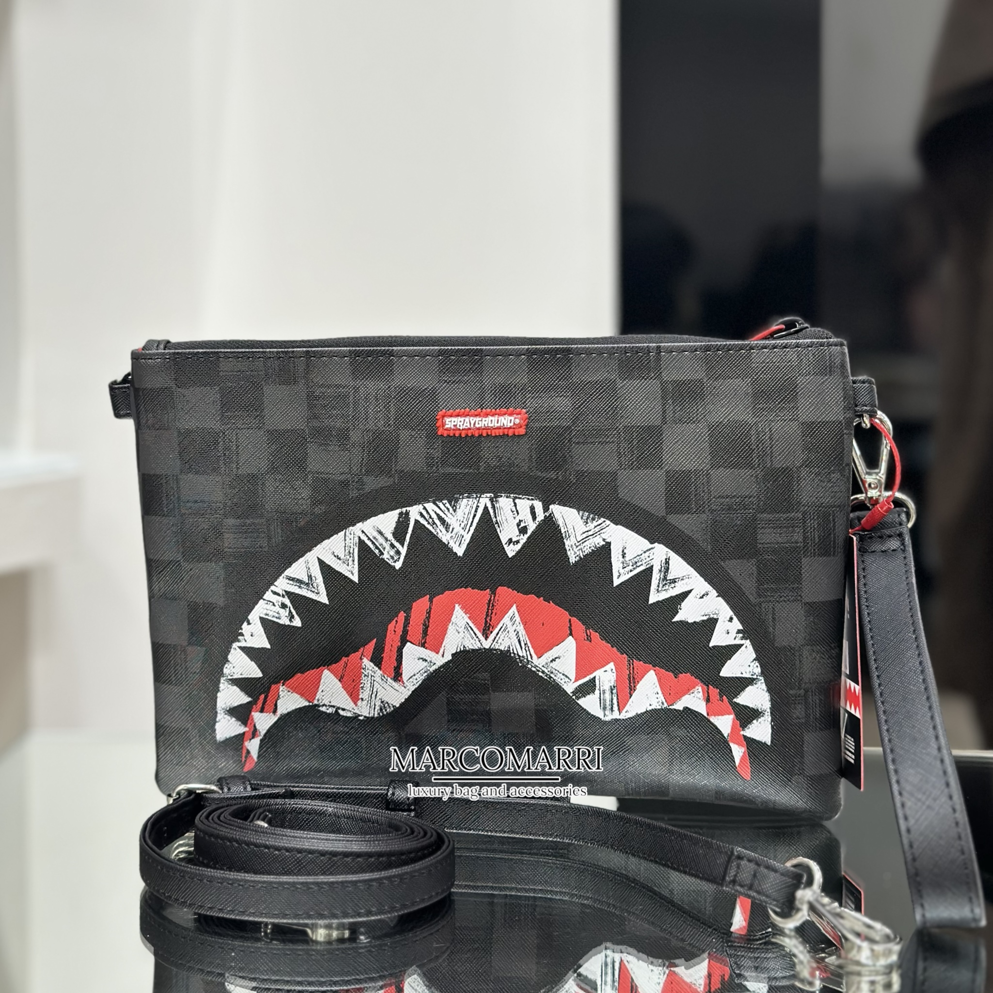 Sprayground Pochette Scribble Shark - immagine 3