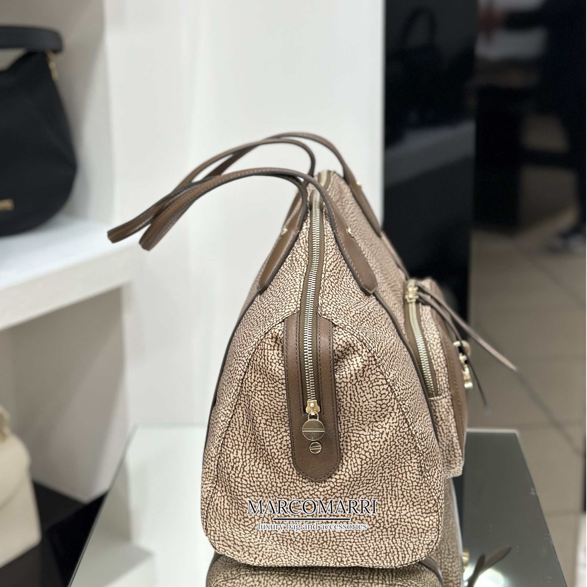 Borbonese Borsa a spalla Poche beige - immagine 3