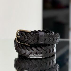 Biba Cintura in pelle intrecciata black