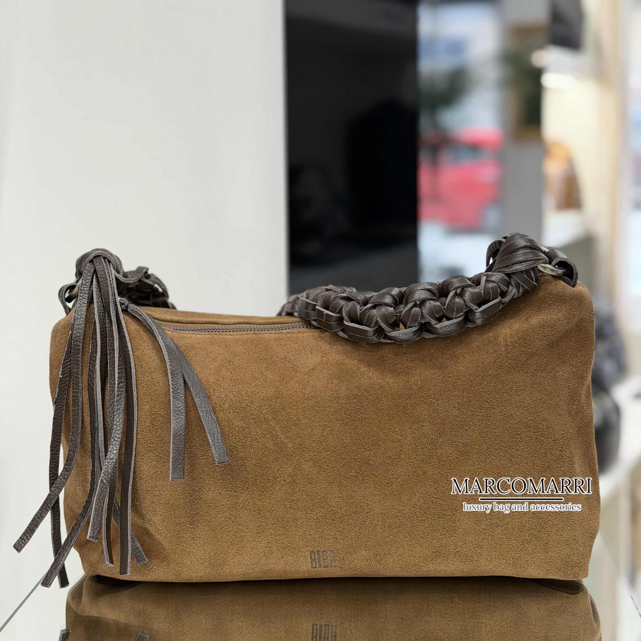 BiBa Borsa in pelle camoscio Marco Marri boutique Ponte San Giovanni, Perugia