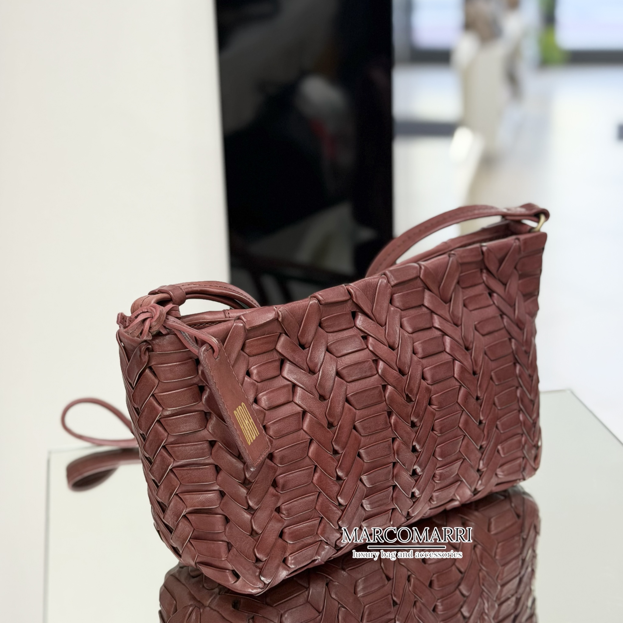 Biba Crossbody Elk Intrecciata Bordeaux - immagine 2