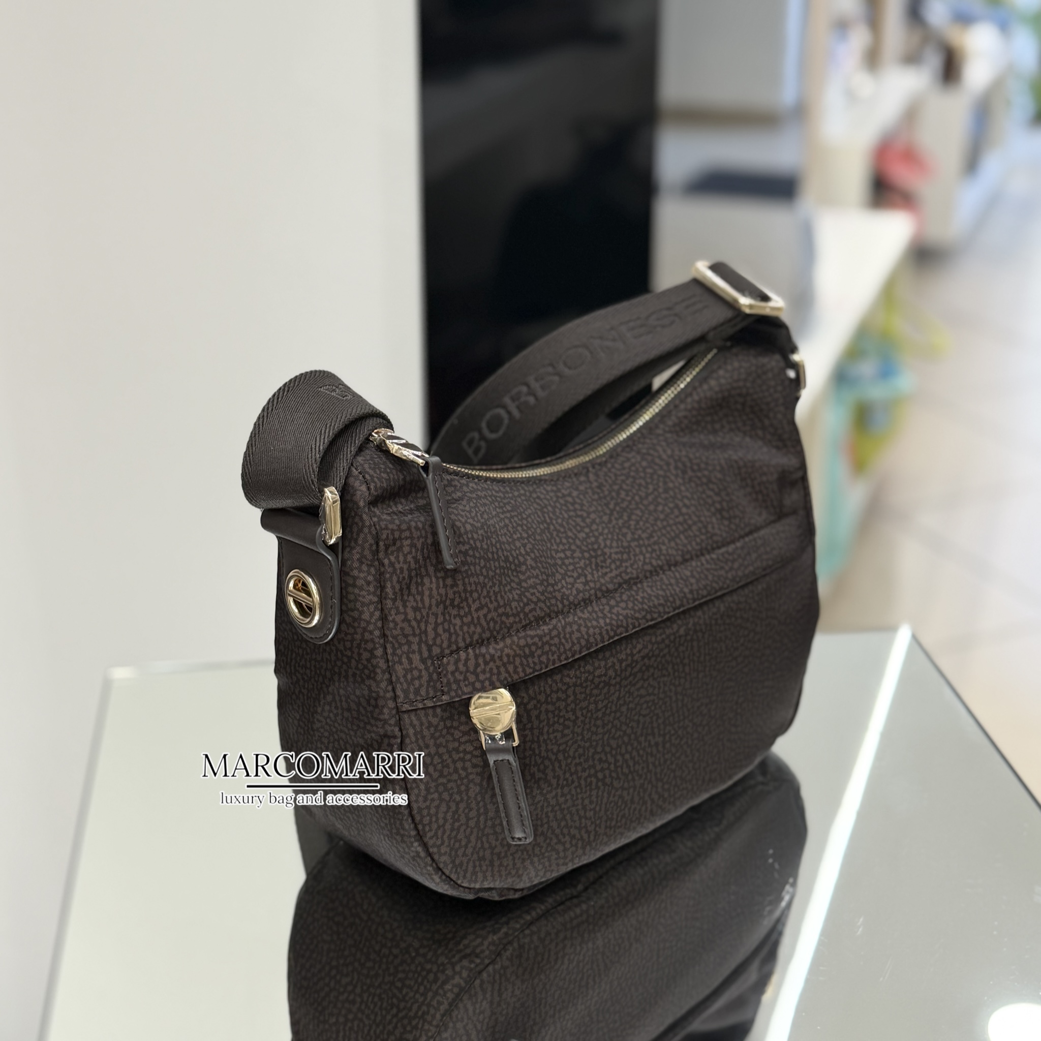 Borbonese LUNA BAG XS Chocolate - immagine 4