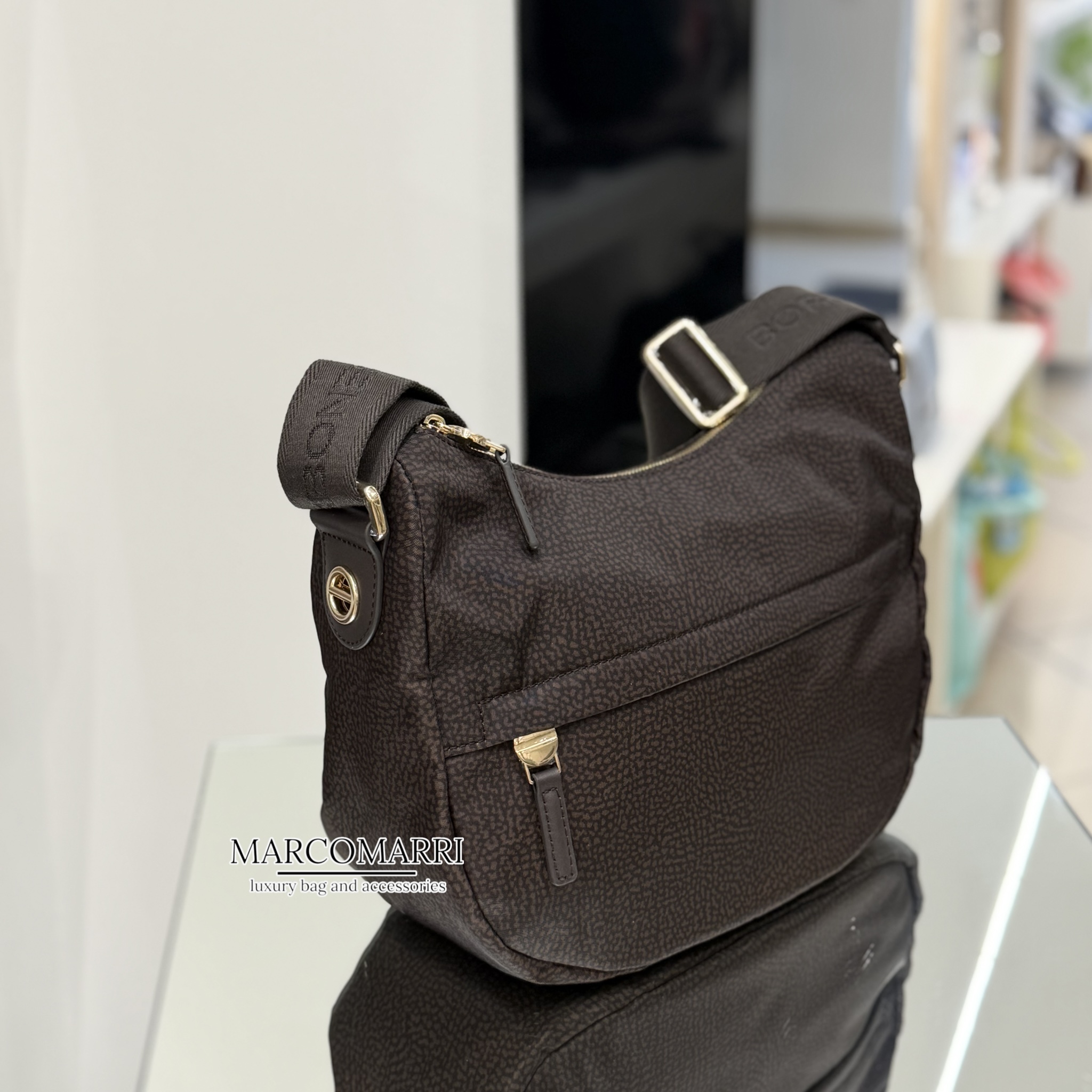 Borbonese LUNA BAG small Chocolate - immagine 3