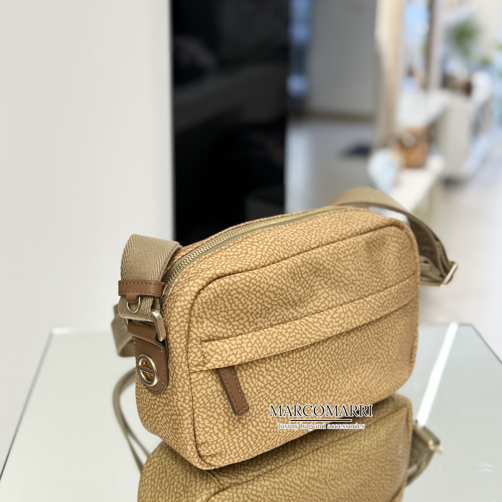 Borbonese camera case small Curry - immagine 5