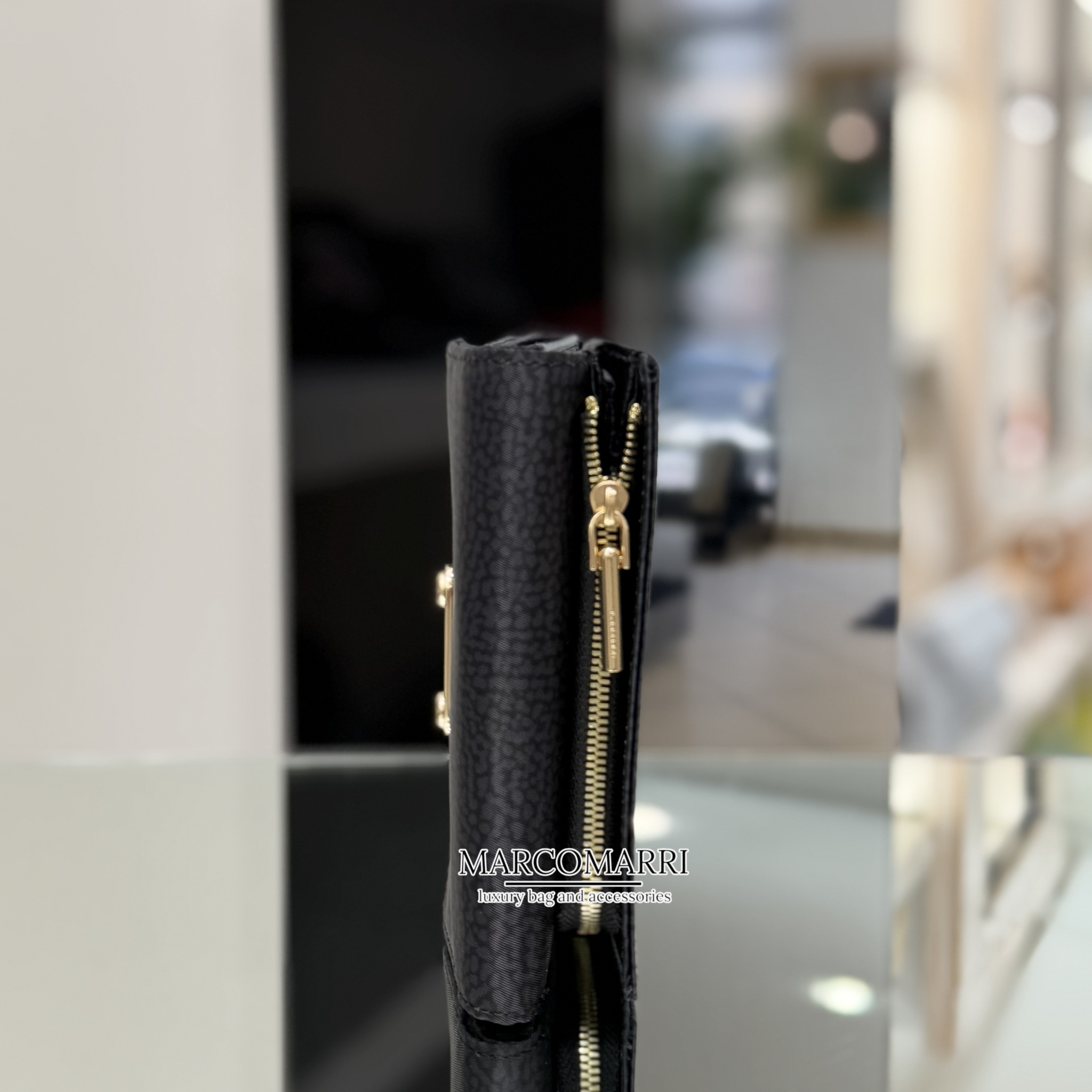 Borbonese portafoglio medio black - immagine 4