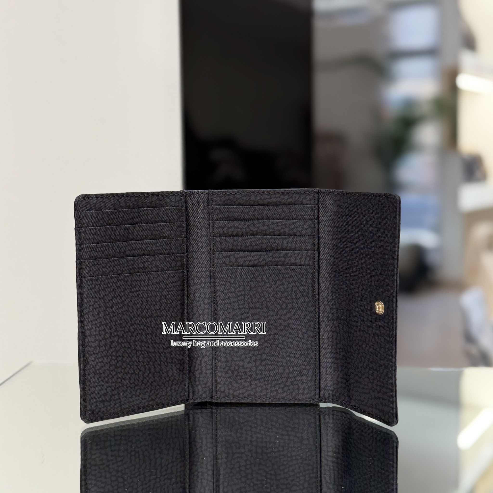 Borbonese portafoglio medio black - immagine 3
