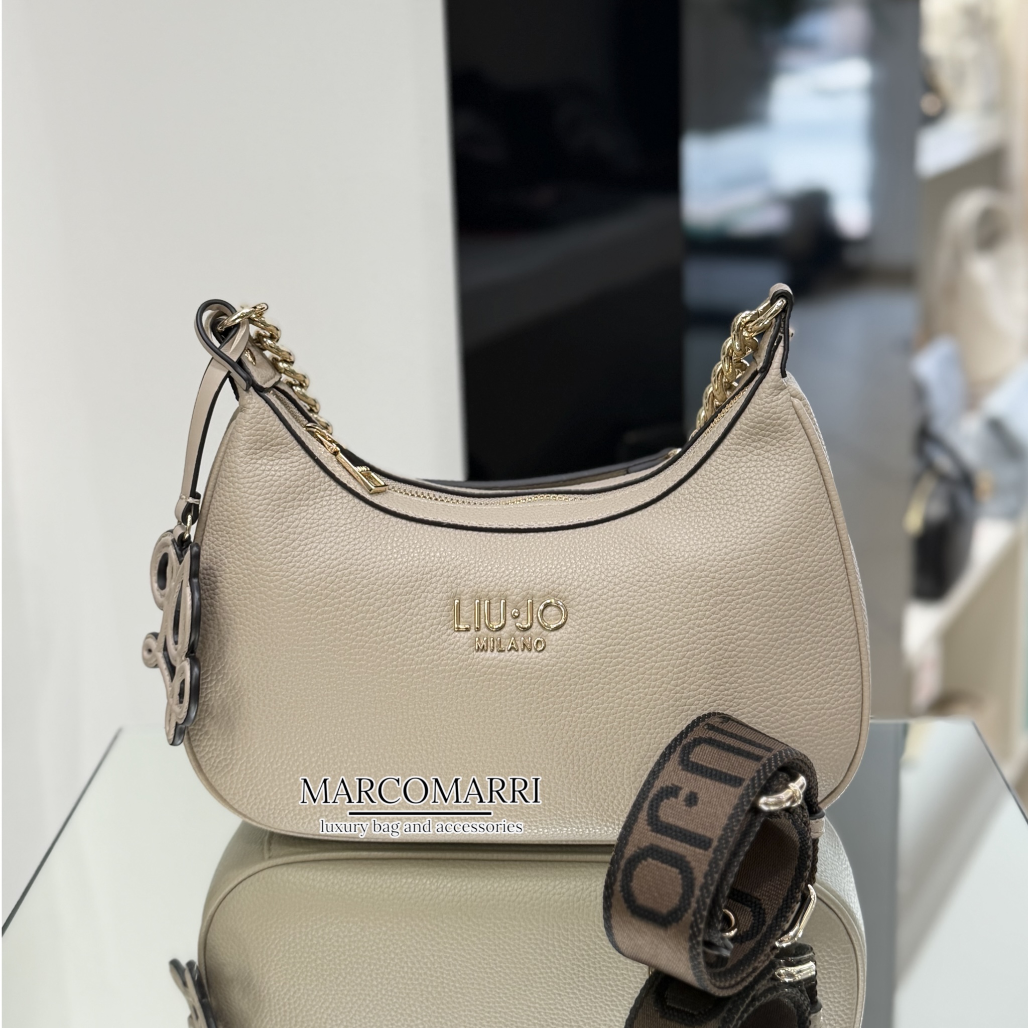 Liu Jo Hobo bag small Ridhi Neutro - immagine 5
