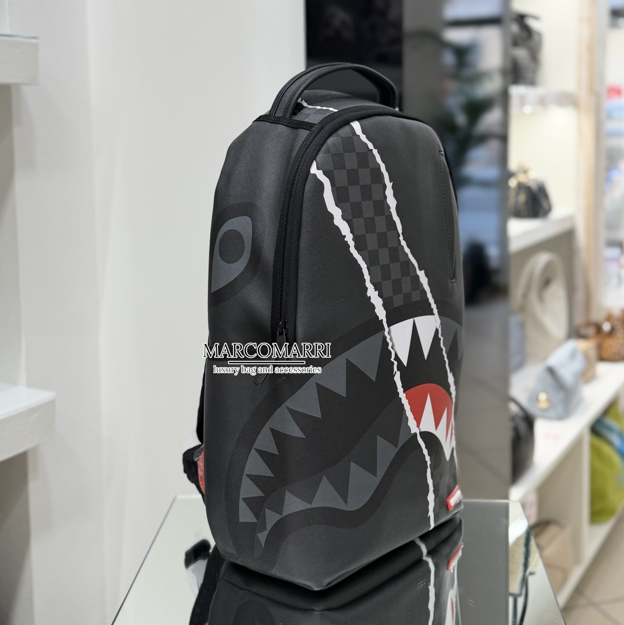 Sprayground Zaino Center Rip Revealing Gray - immagine 3