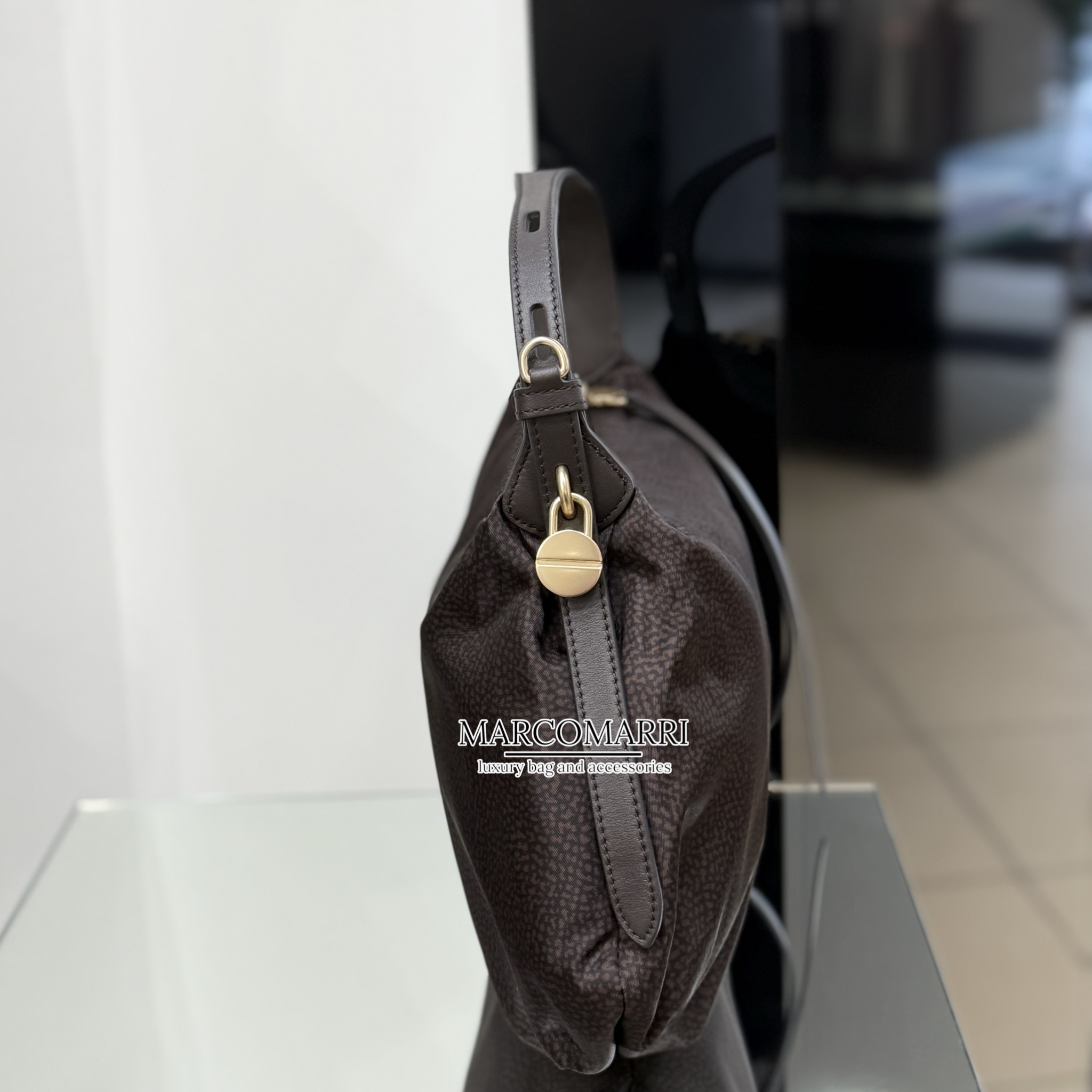 Borbonese Sacca Media Chocolate - immagine 3