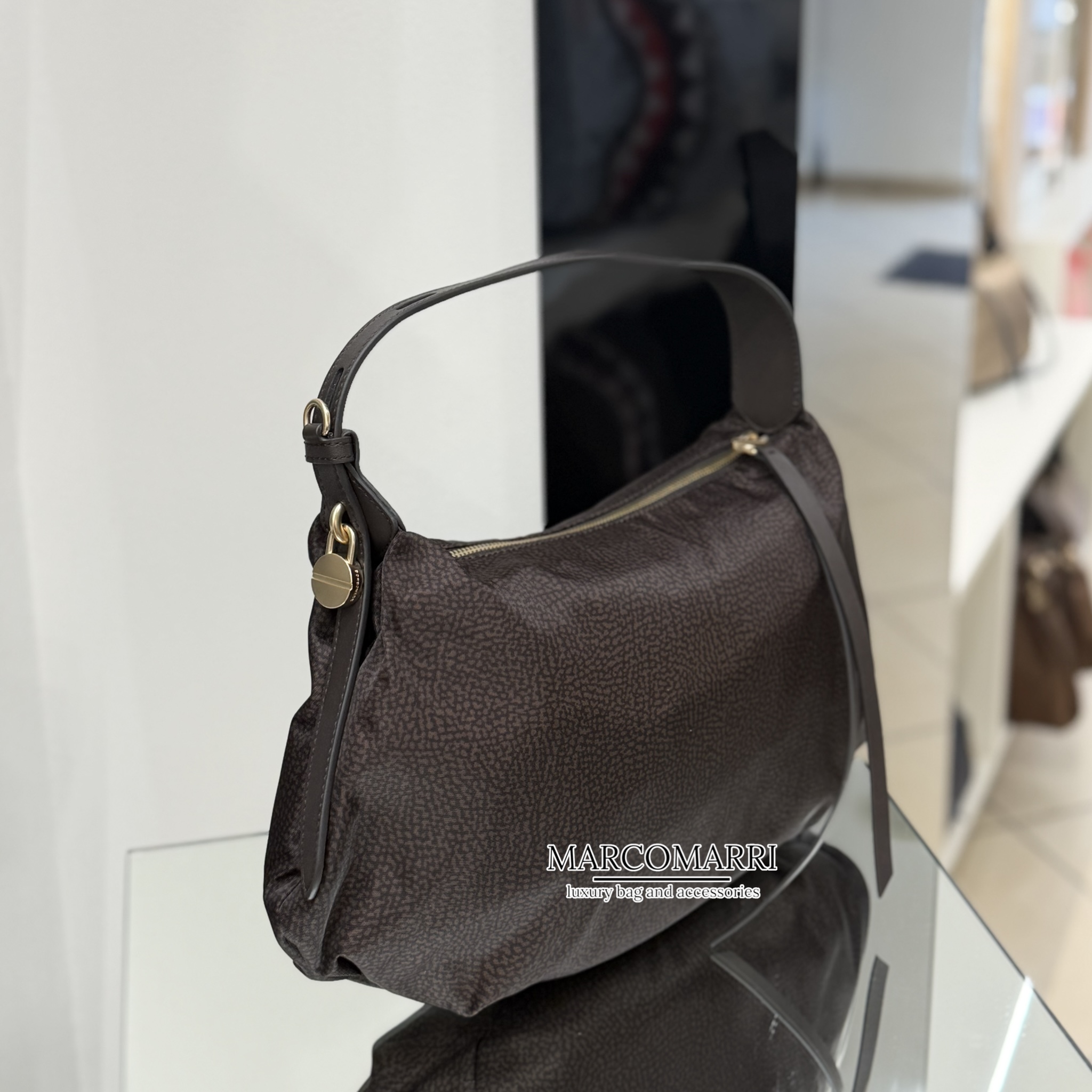 Borbonese Sacca Media Chocolate - immagine 2