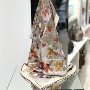 Borbonese foulard fiori cabernet