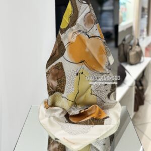 Borbonese foulard farfalle caramel