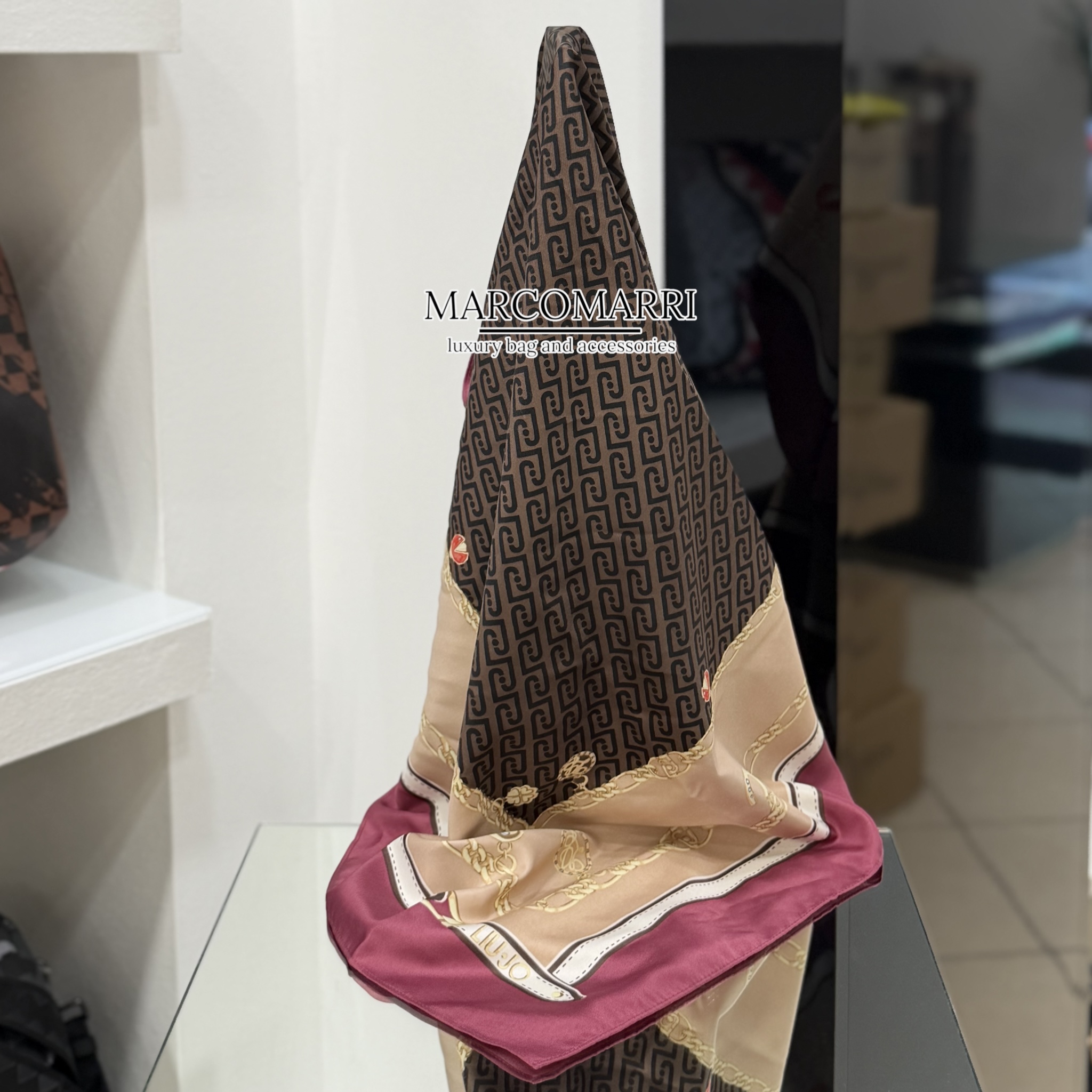 Liujo Foulard stampa logo/catene