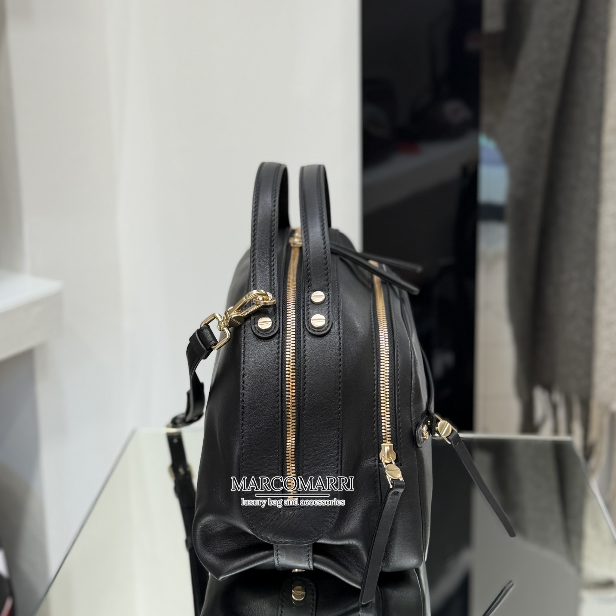 Borbonese Bauletto Gallery Medium Black - immagine 3