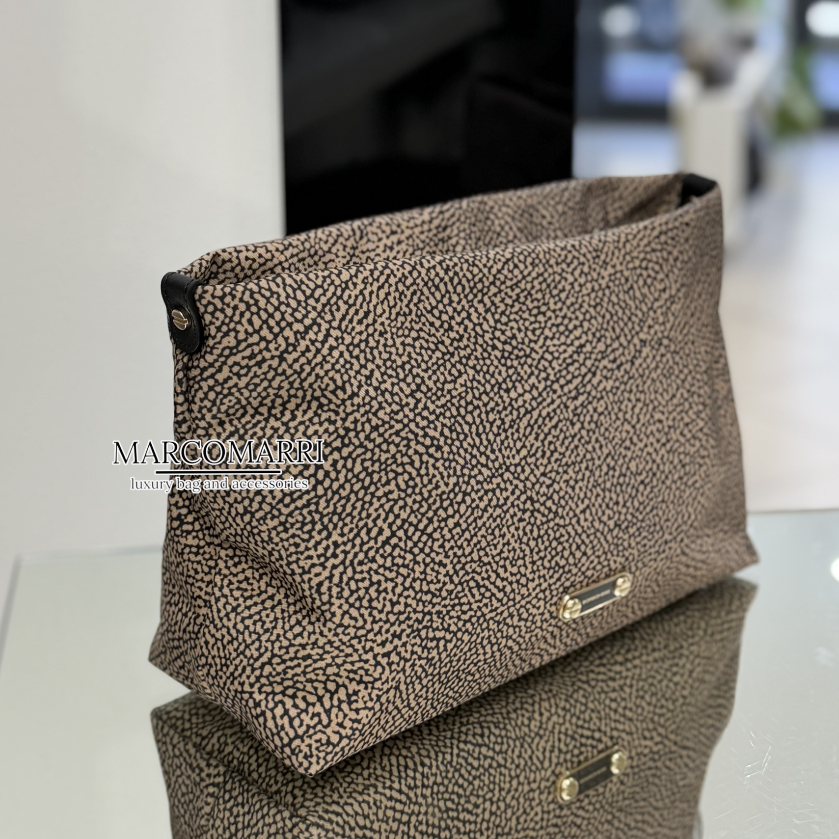 Borbonese Beauty Case large logo lettering Op classico - immagine 2