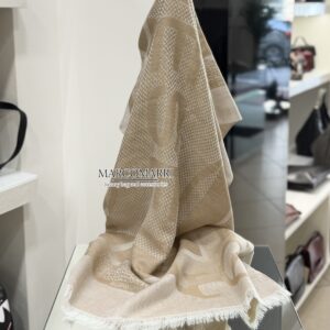 Borbonese sciarpa logata cream