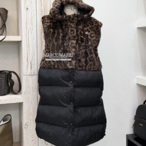 Liujo Gilet Animalier con cappuccio